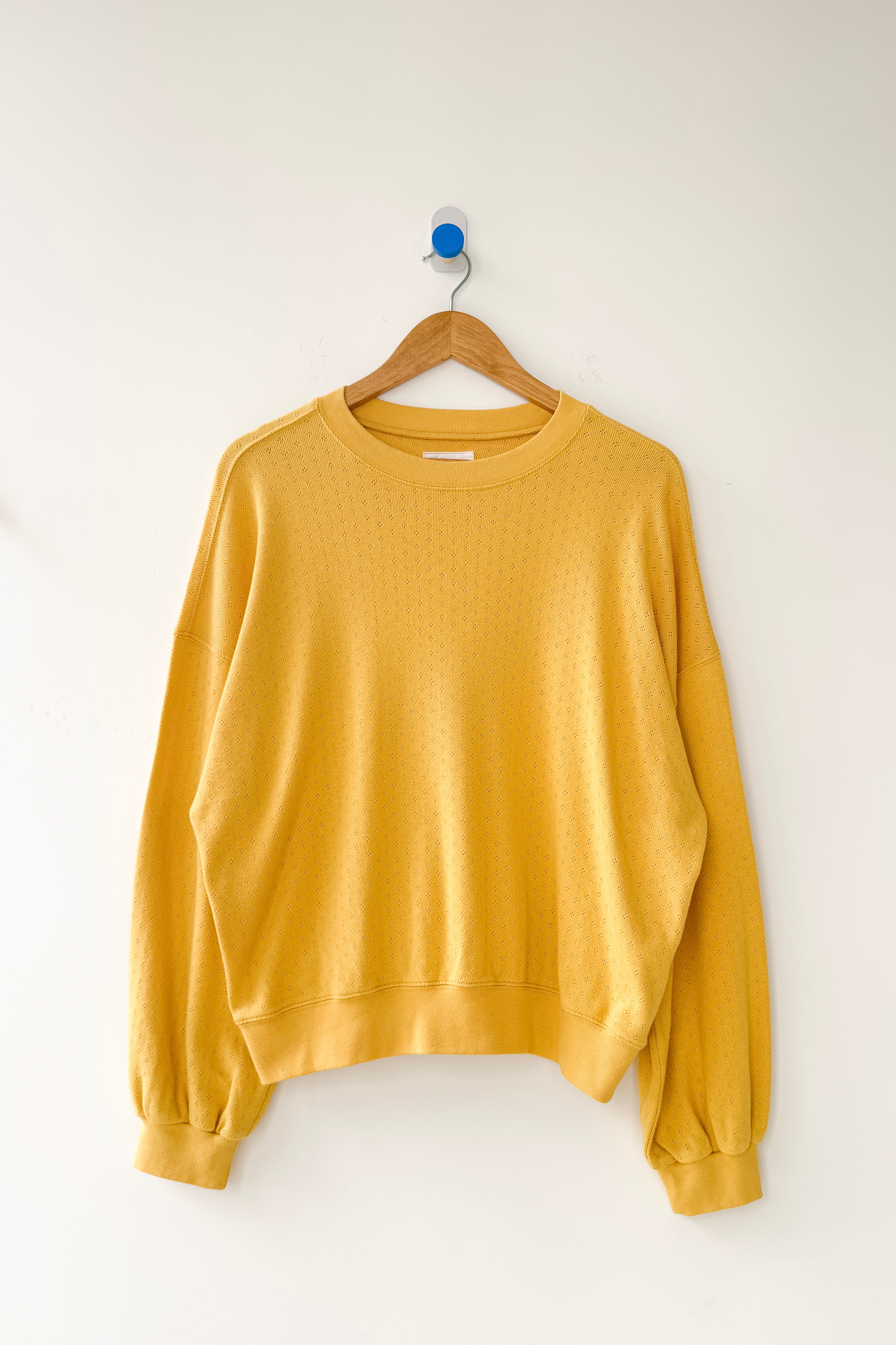 Pointelle Core Sweatshirt - Deep Yellow