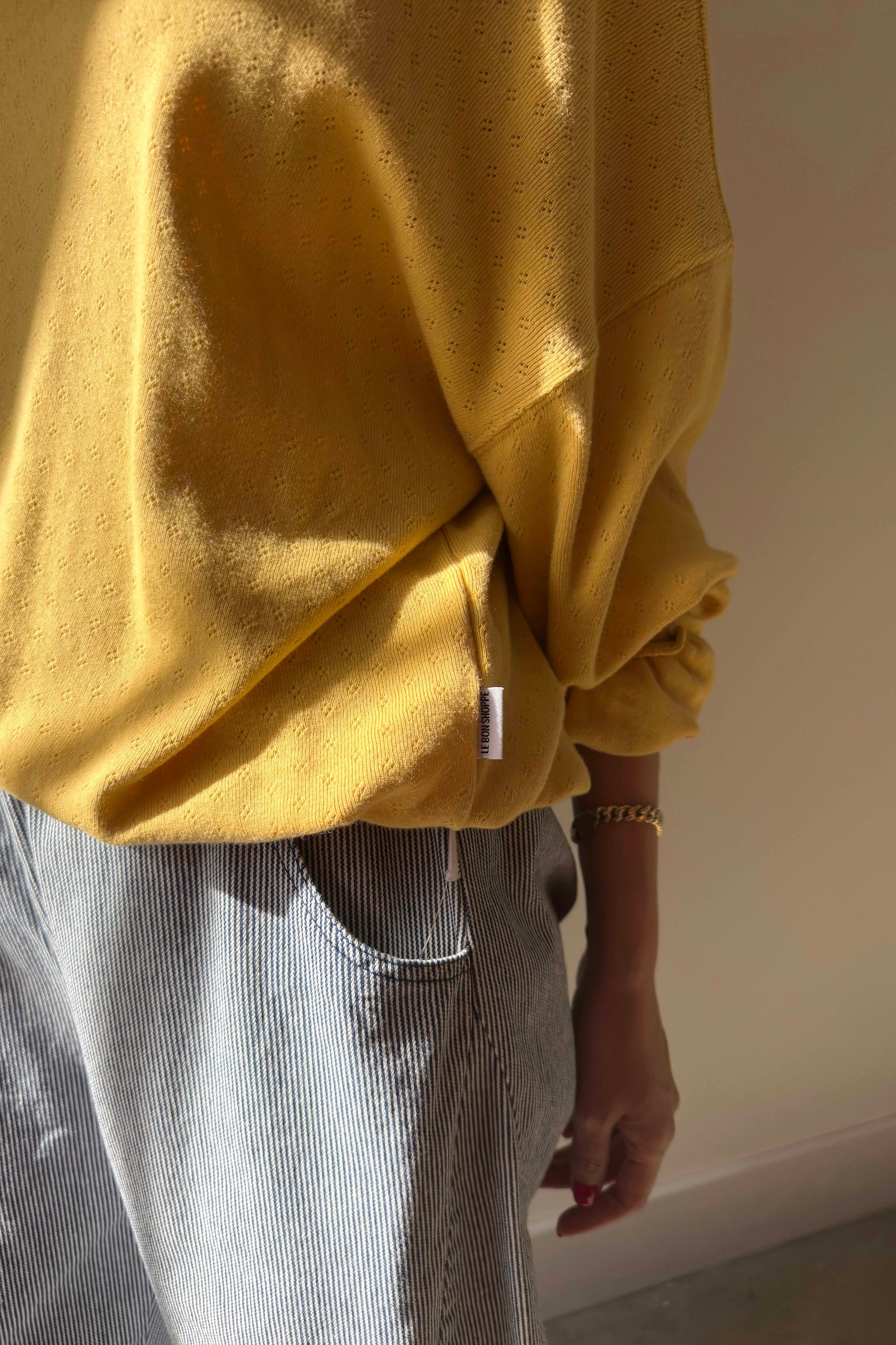Pointelle Core Sweatshirt - Deep Yellow