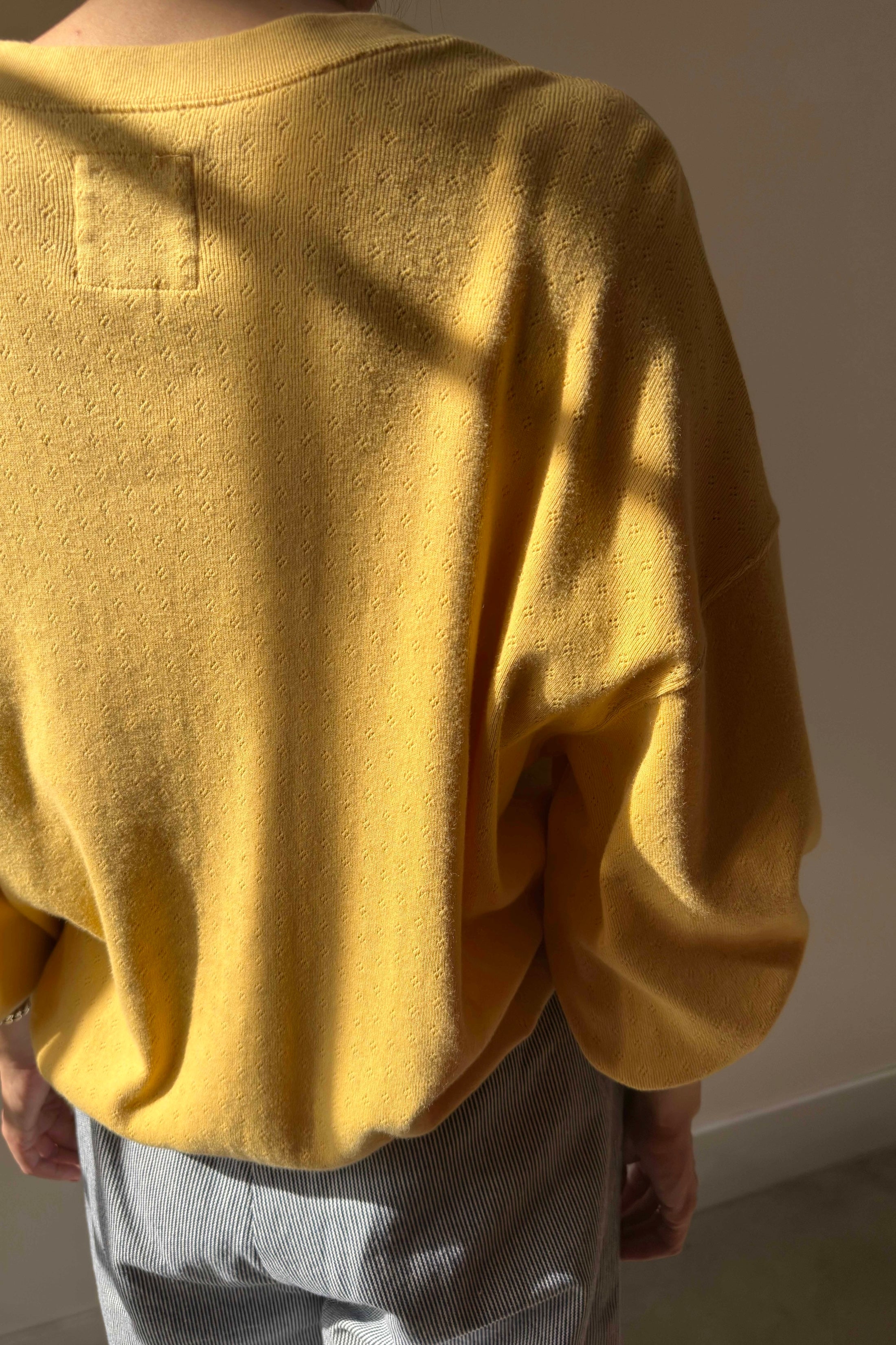 Pointelle Core Sweatshirt - Deep Yellow