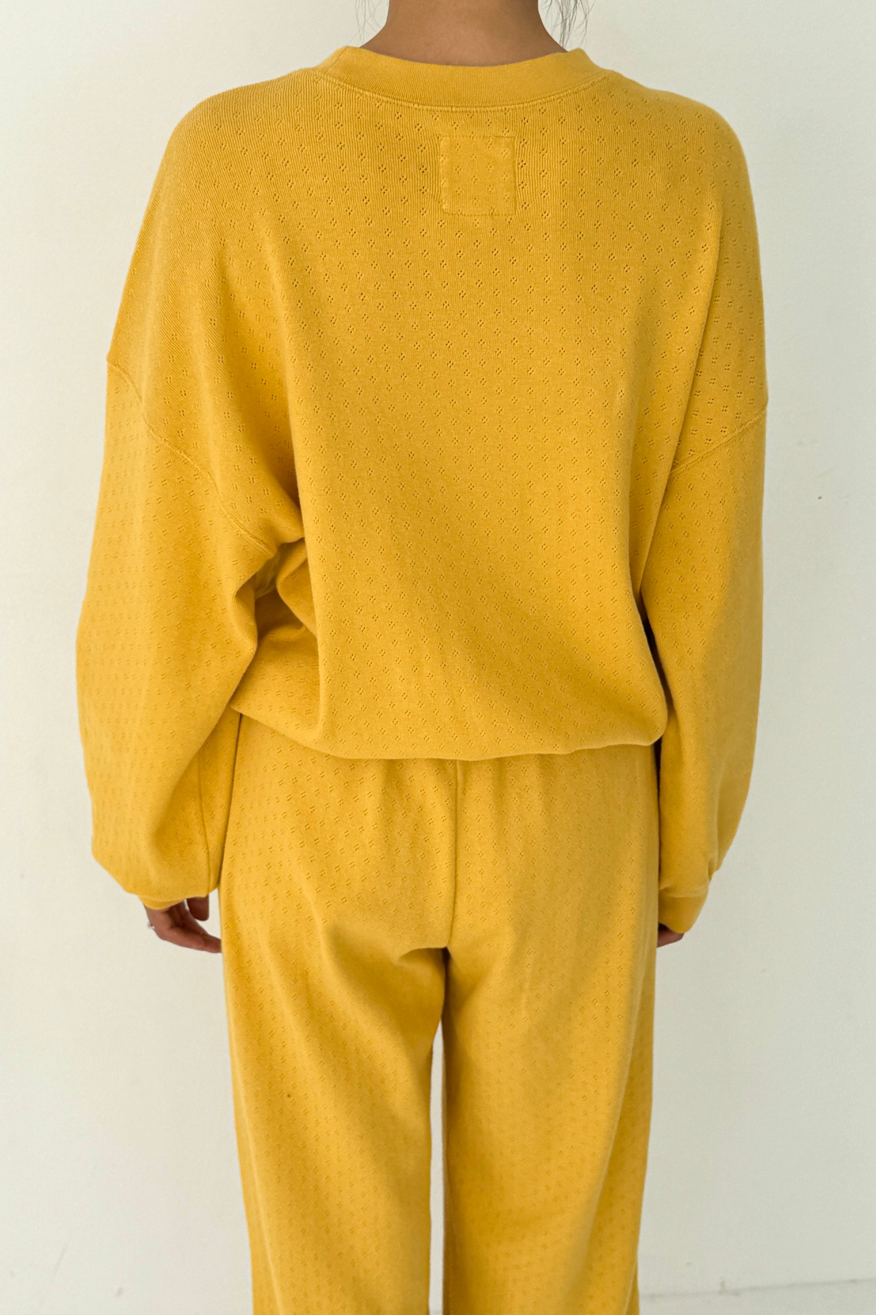 Pointelle Core Sweatshirt - Deep Yellow