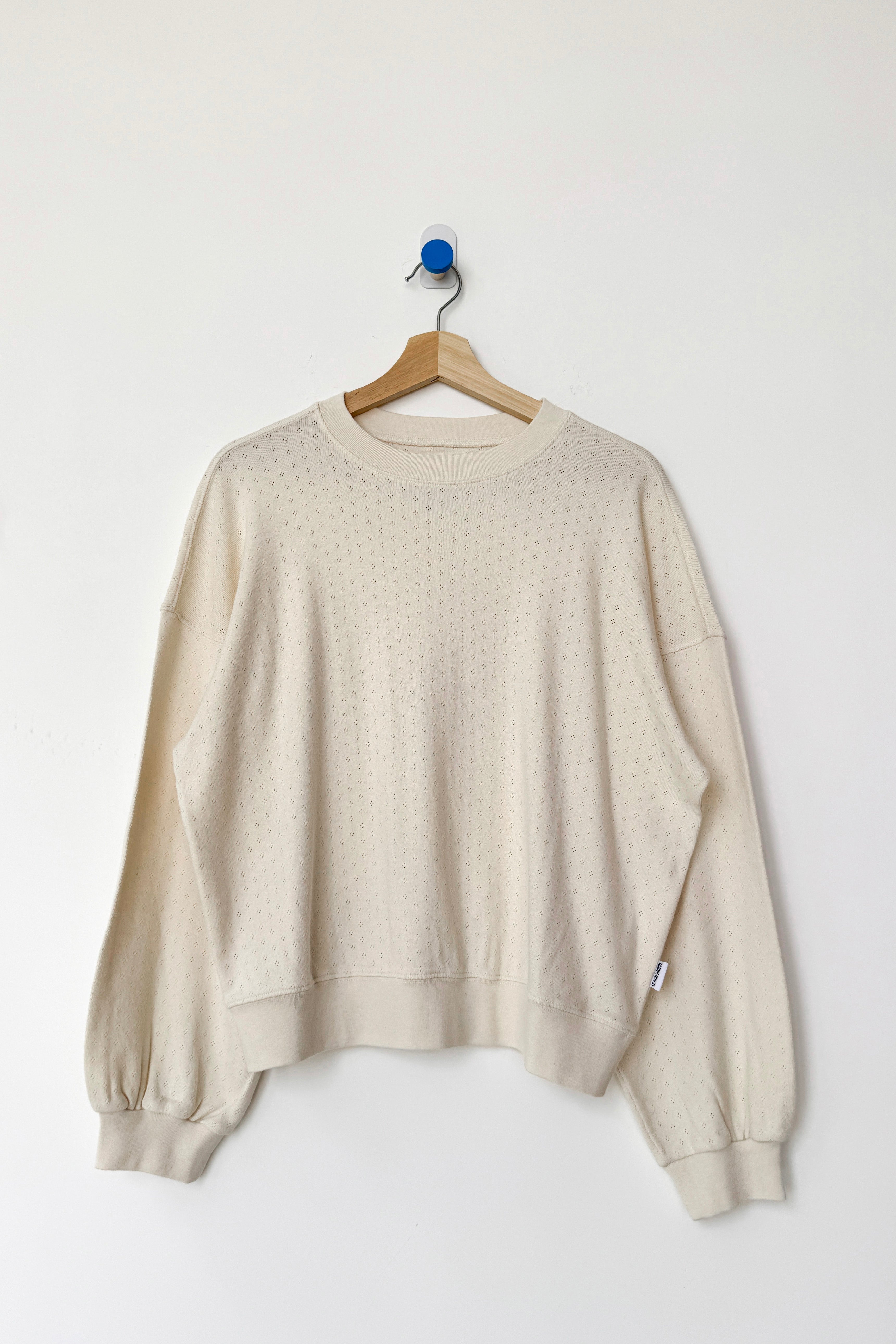 Pointelle Core Sweatshirt - Naturel