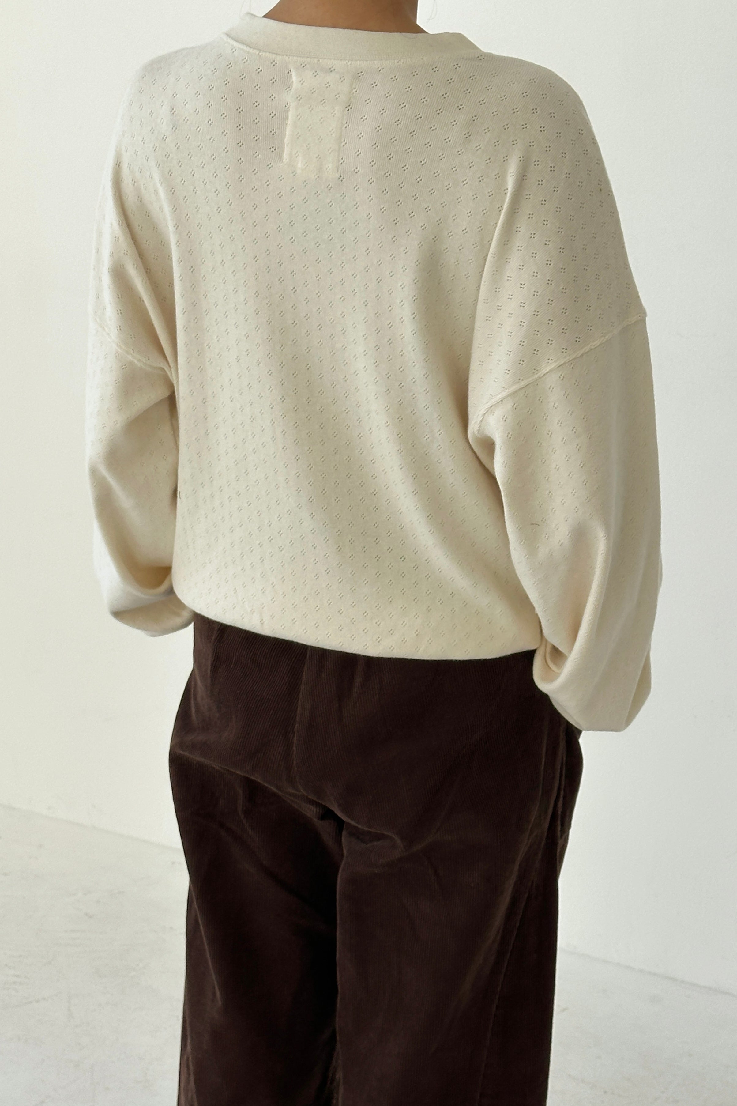 Pointelle Core Sweatshirt - Naturel