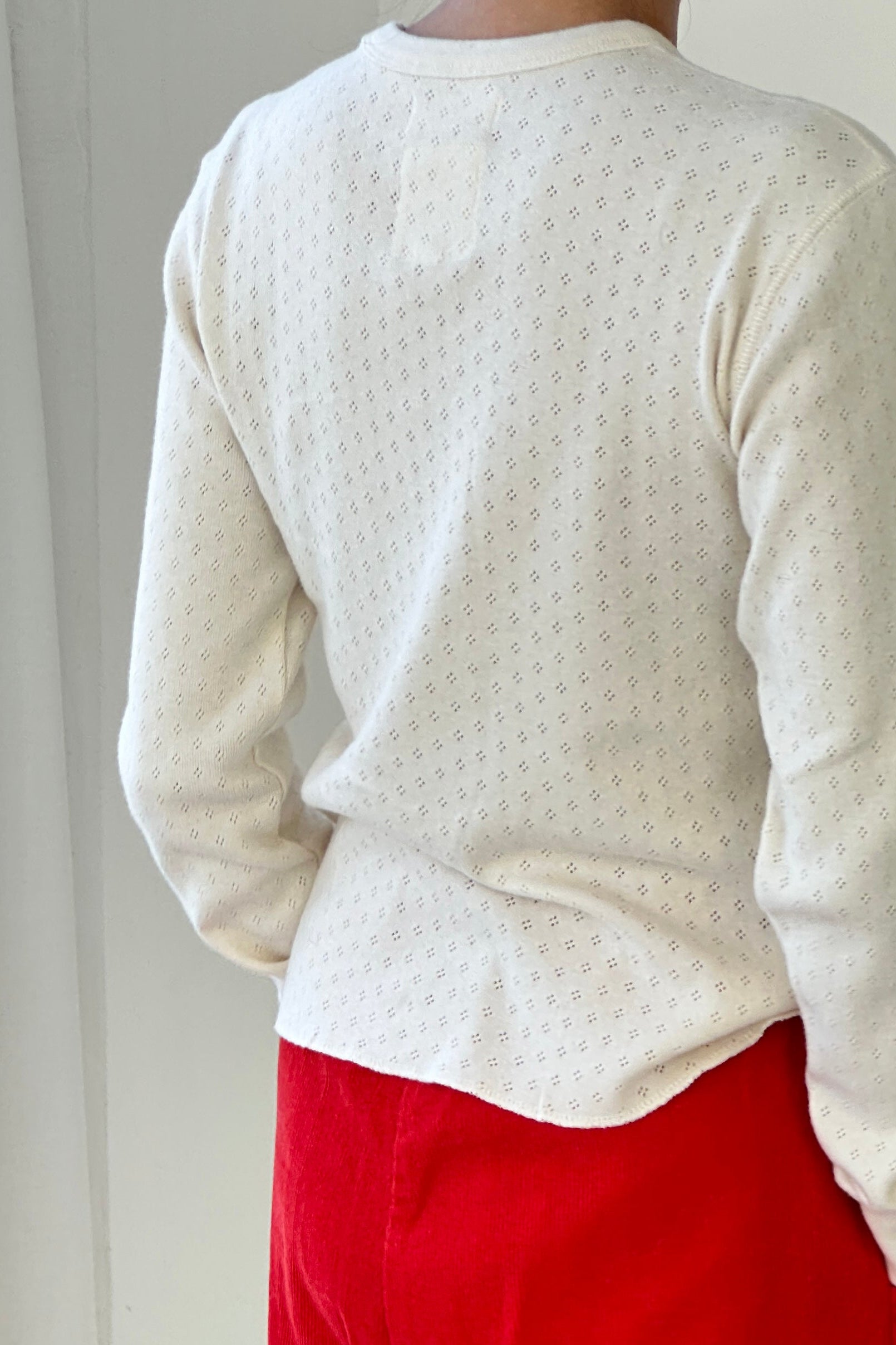 Pointelle Fundamental Tee - Naturel