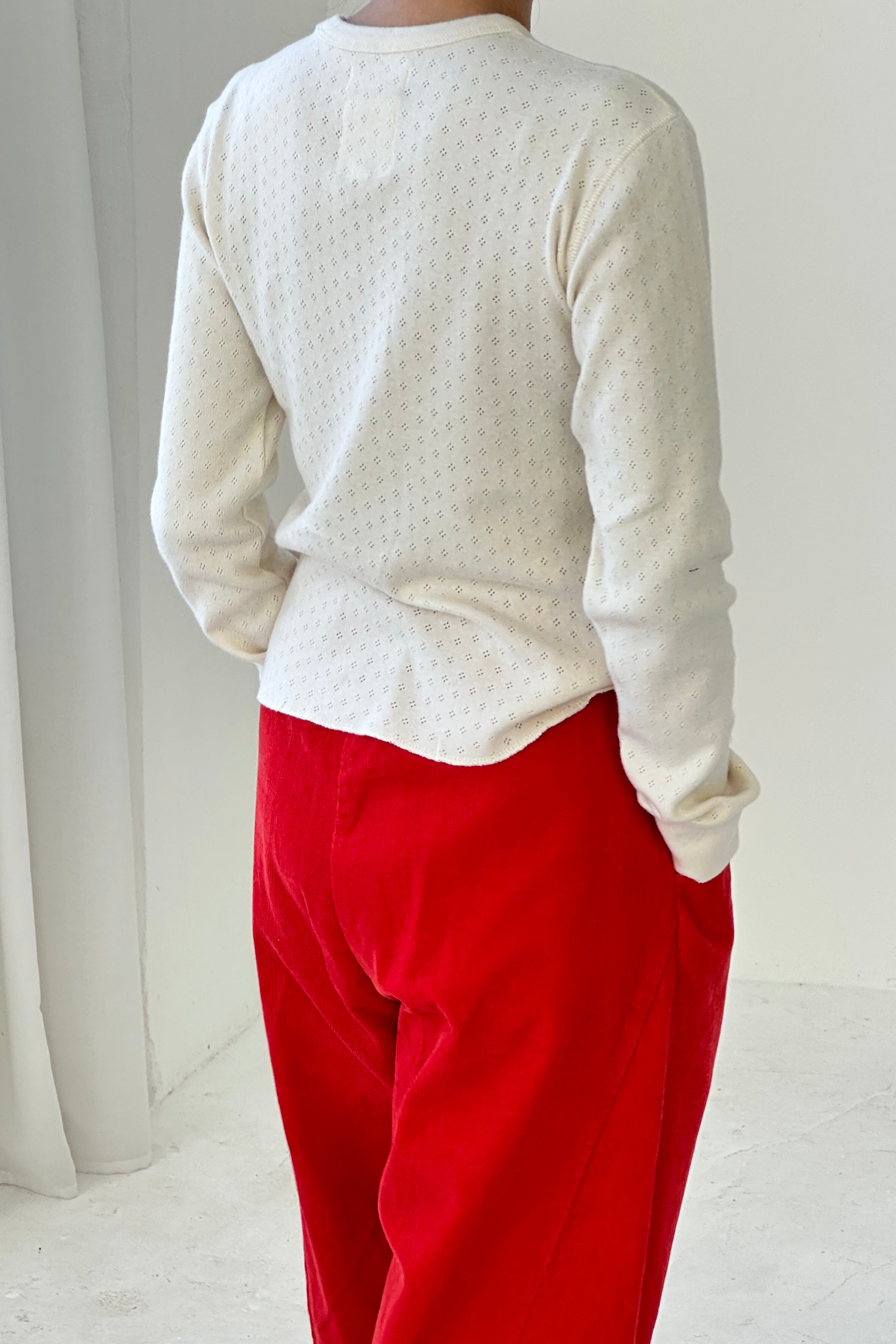 Pointelle Fundamental Tee - Naturel