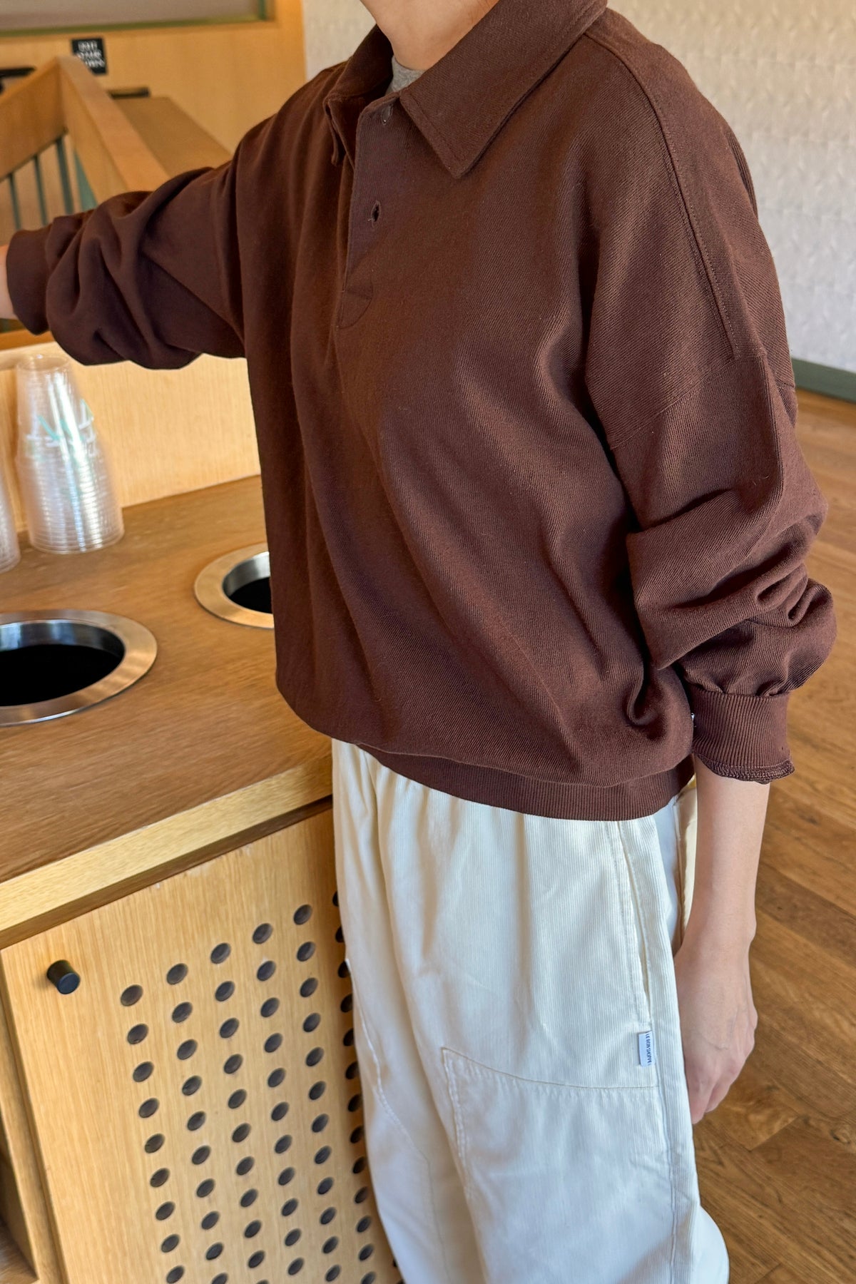 Polo Sweatshirt - Chestnut