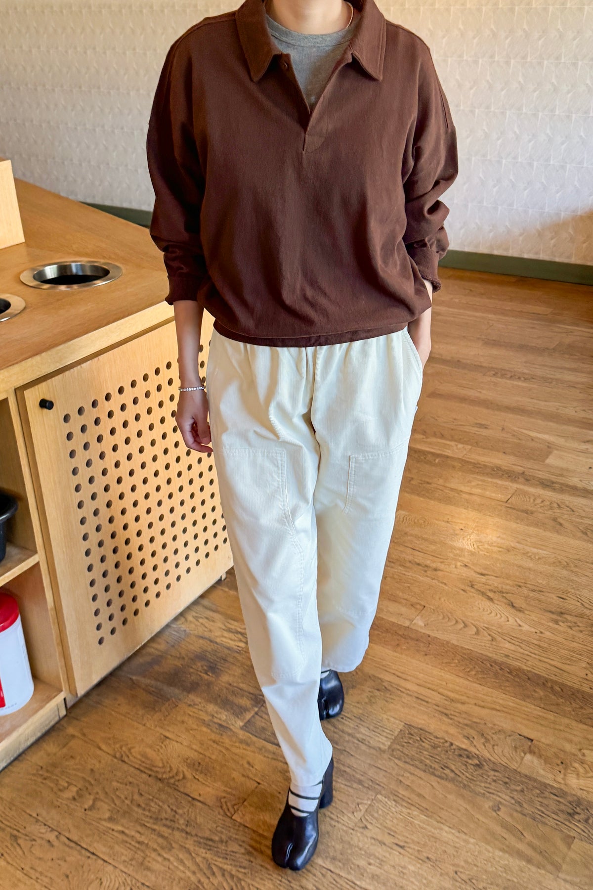 Polo Sweatshirt - Chestnut