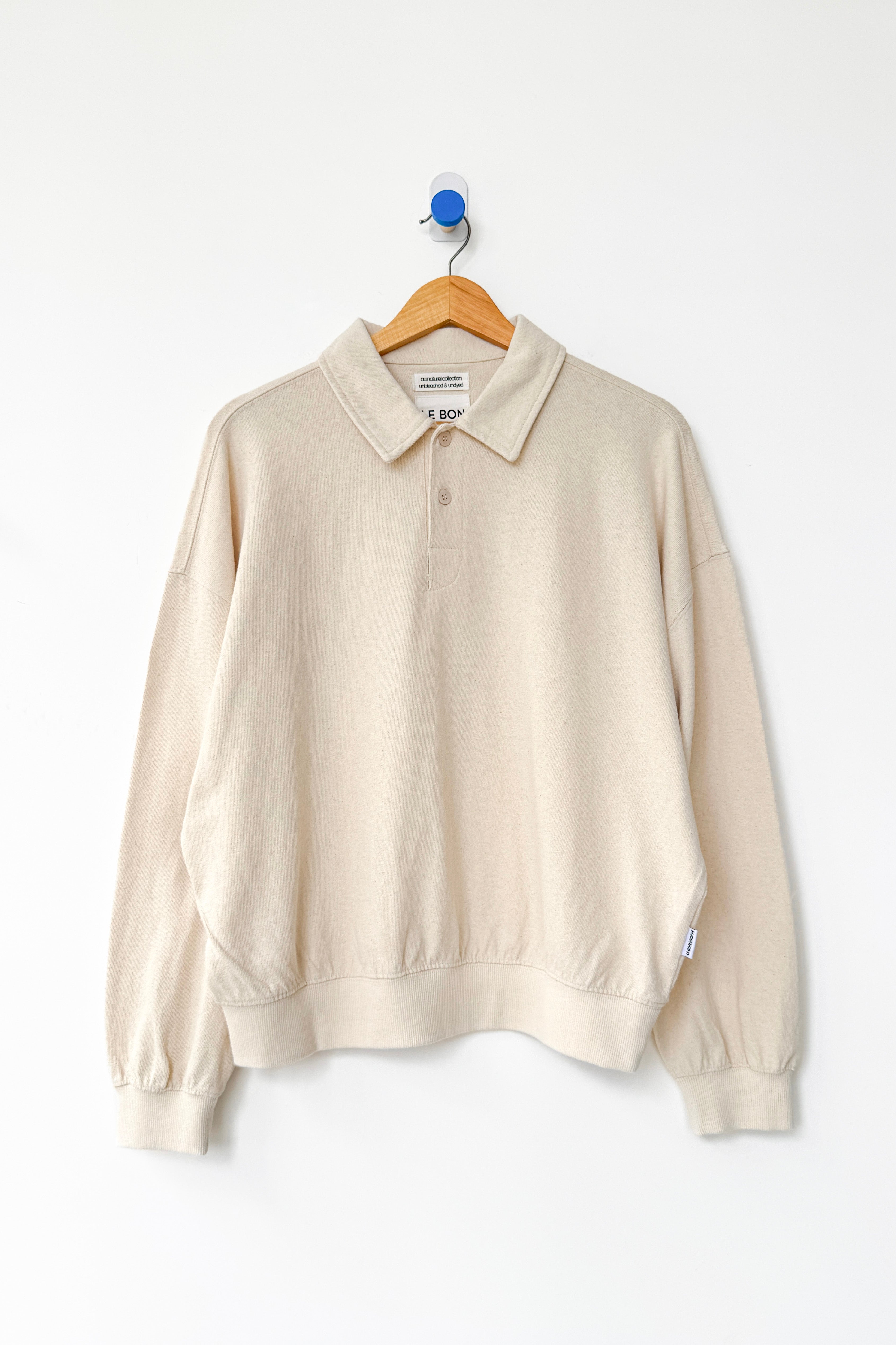 Polo Sweatshirt - Naturel