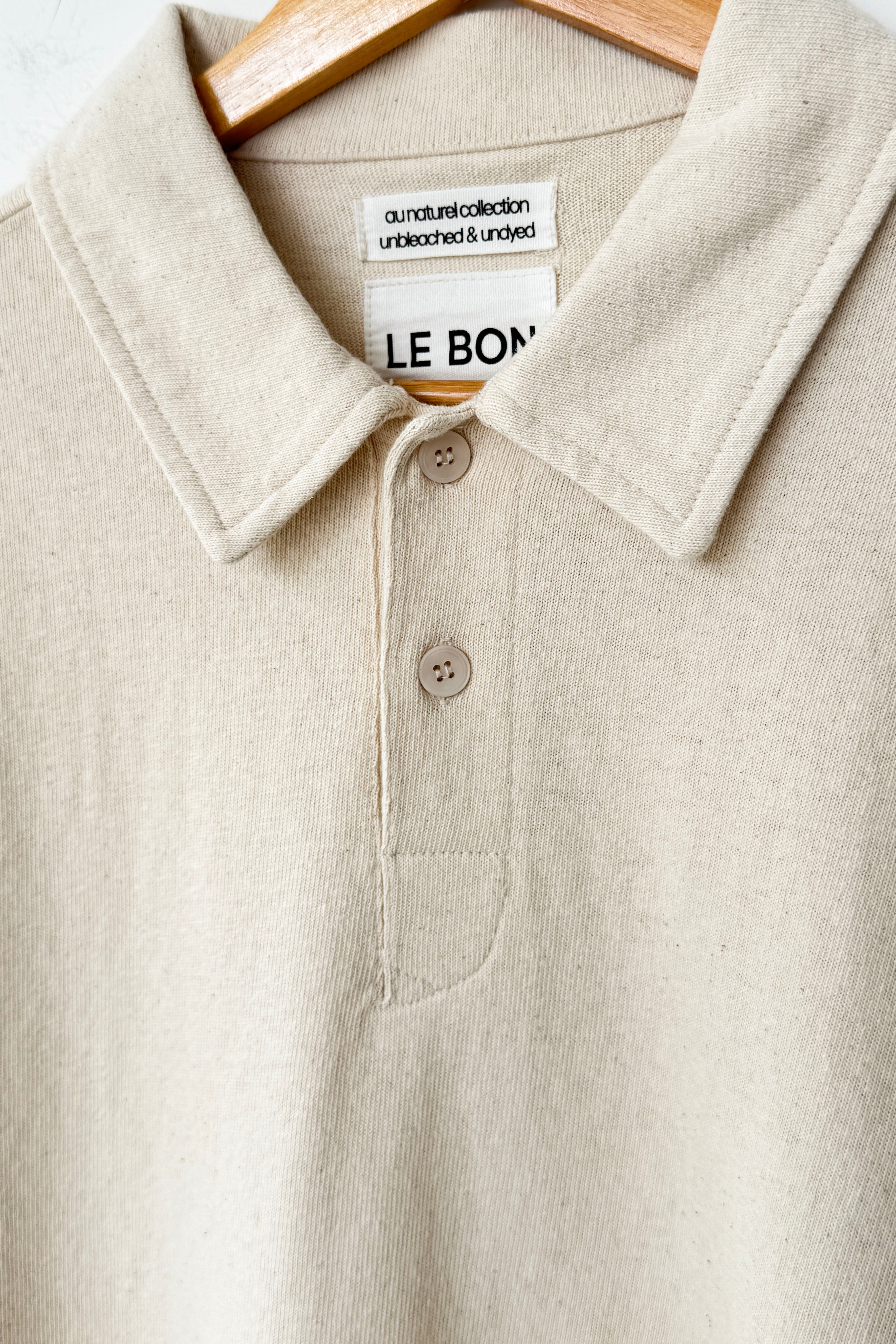 Polo Sweatshirt - Naturel