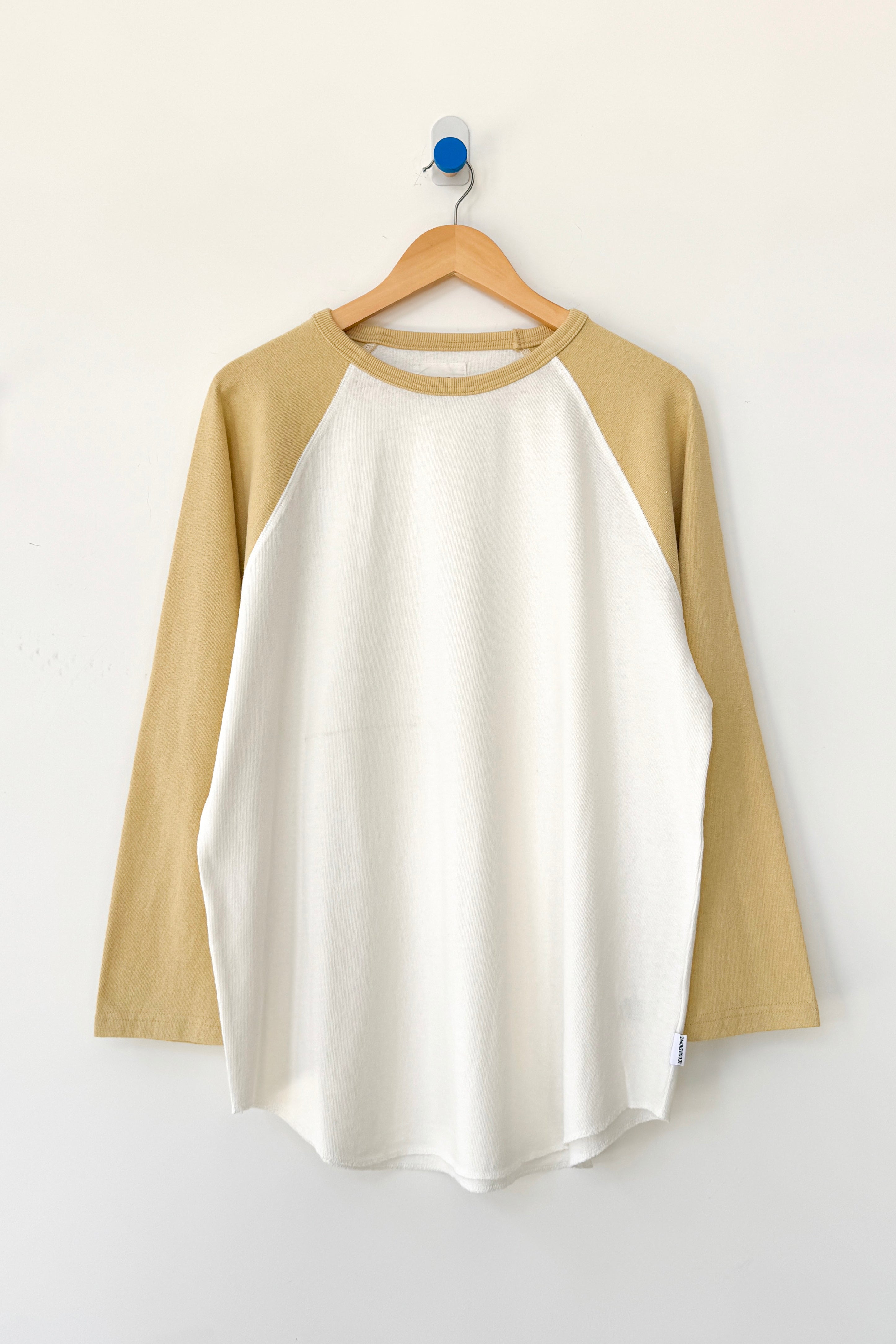 Heavy Cotton Raglan Tee - White/Butter