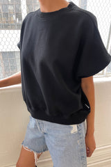 French Terry Sophie Top - Black