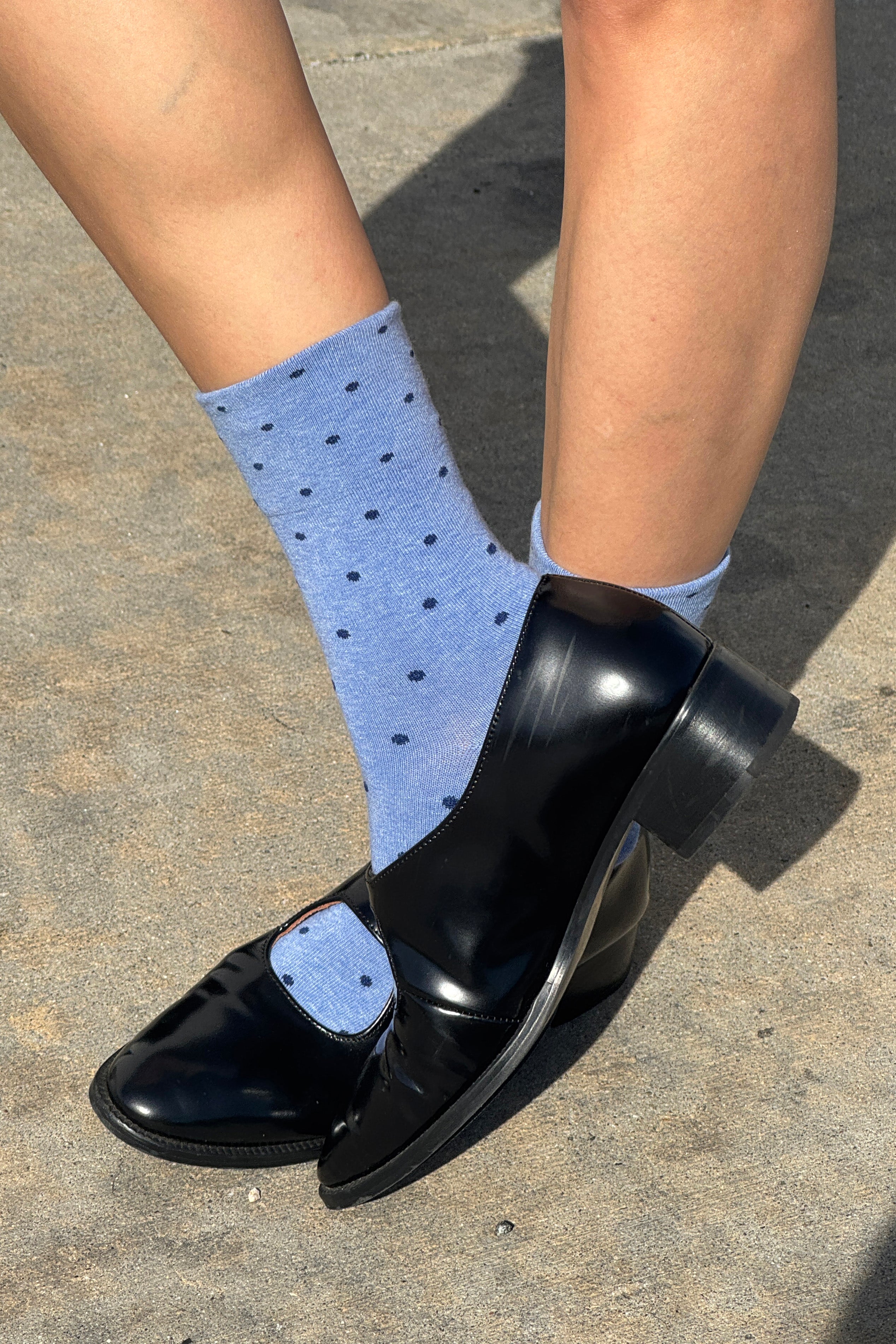 Sneaker Socks - Polka Dot - Blue/Navy