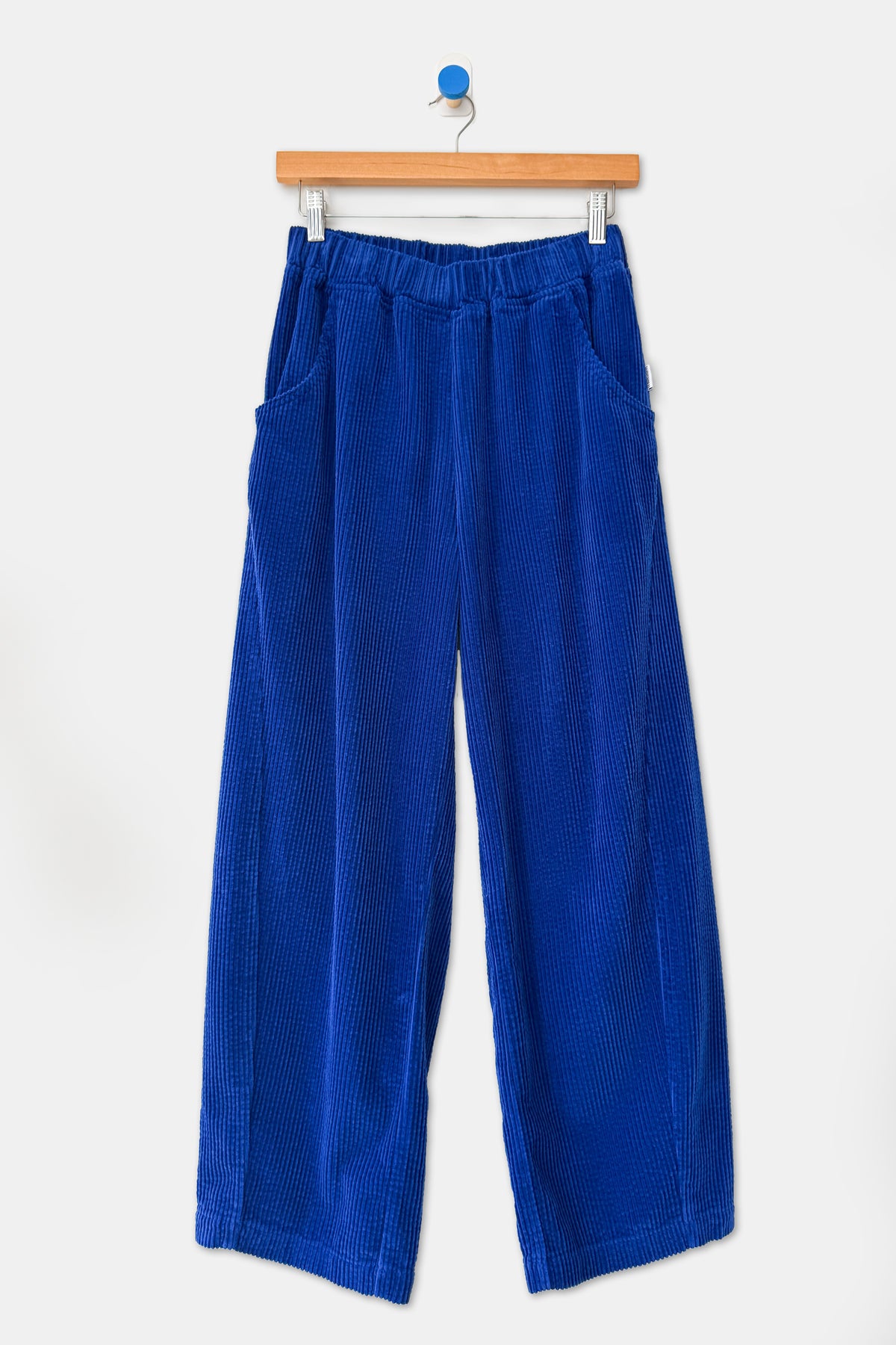 Soft Corduroy Arc Pants - Cobalt