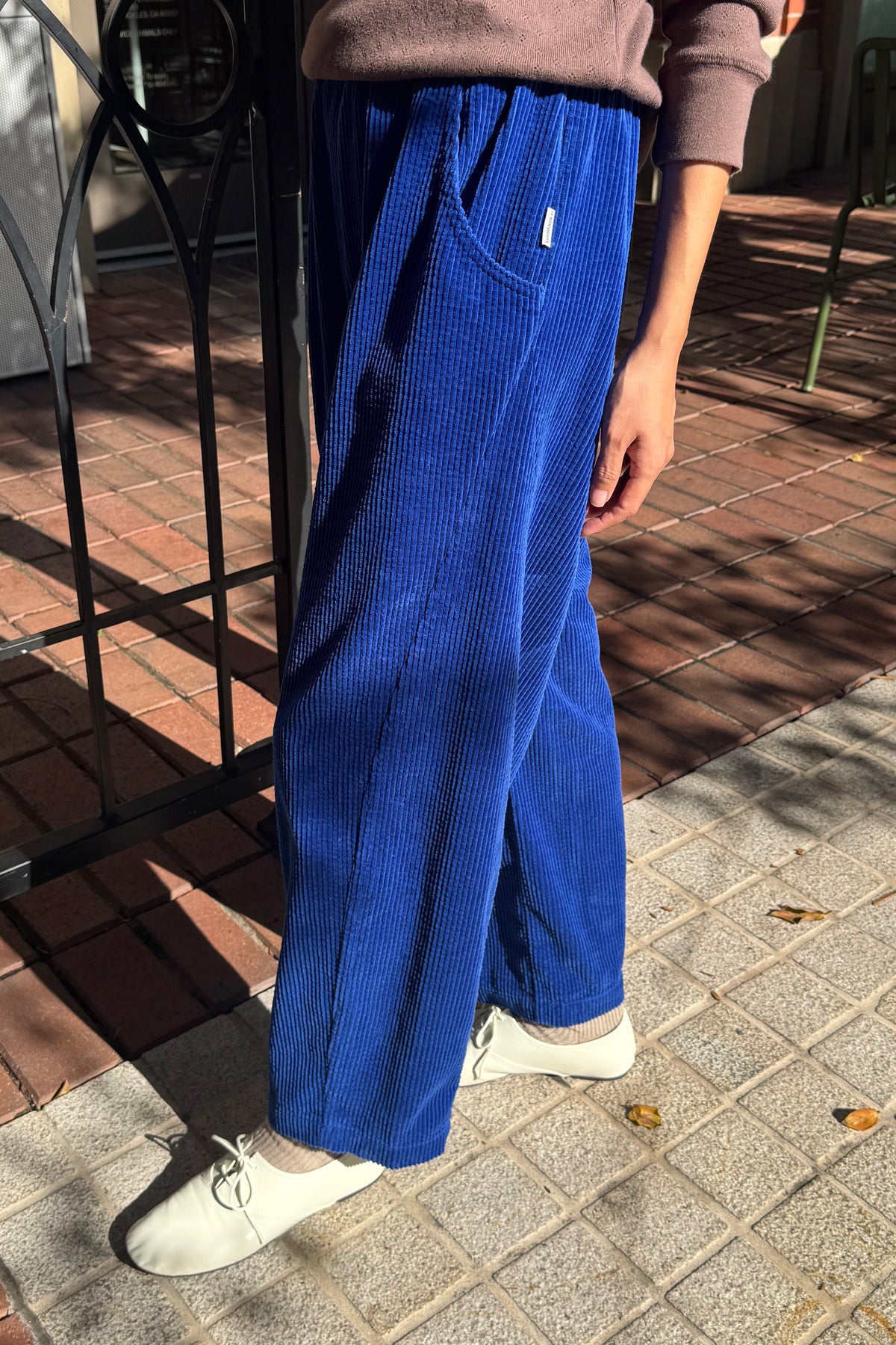 Soft Corduroy Arc Pants - Cobalt