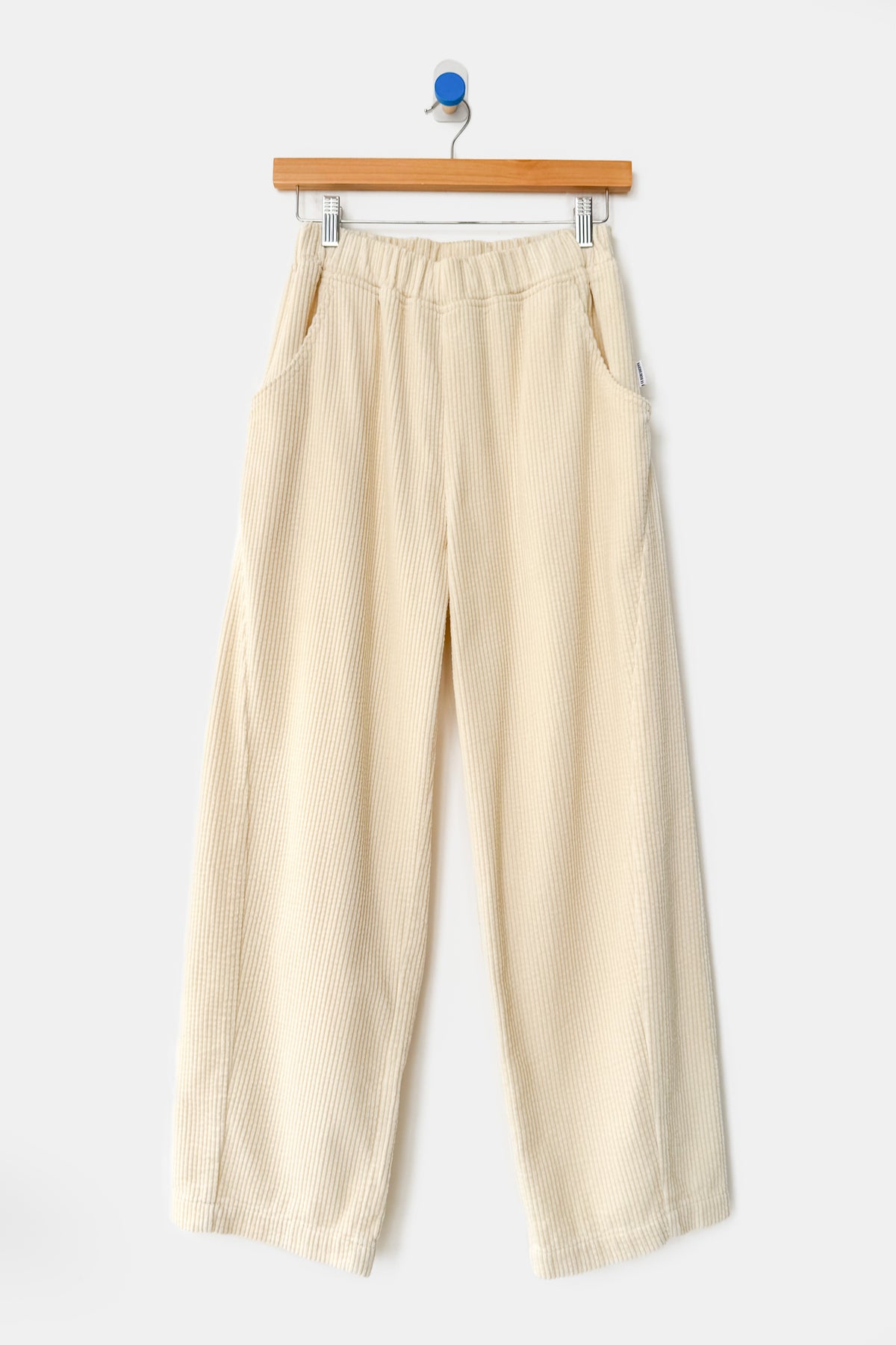 Soft Corduroy Arc Pants - Ecru
