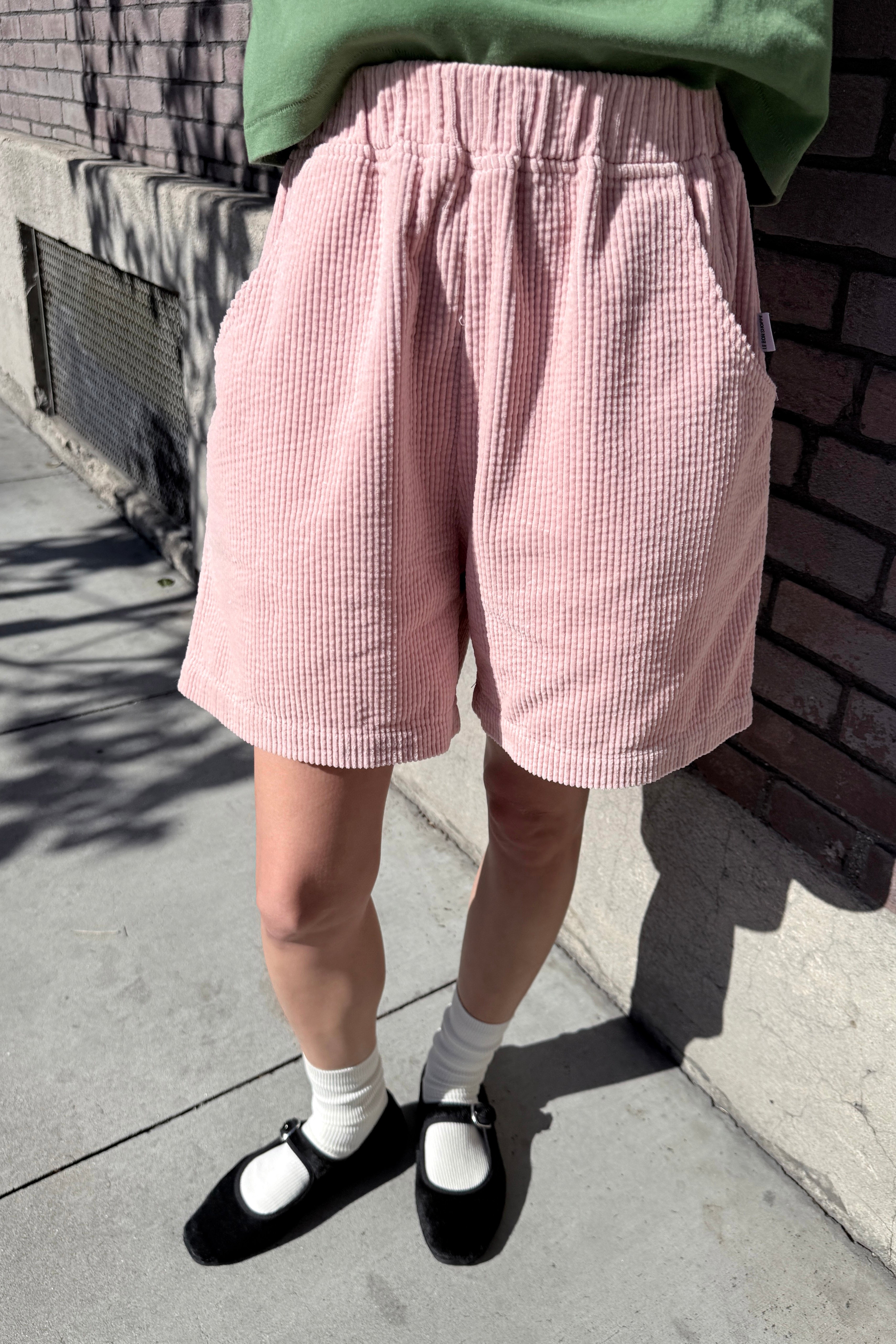 Soft Corduroy City Shorts - Baby Pink