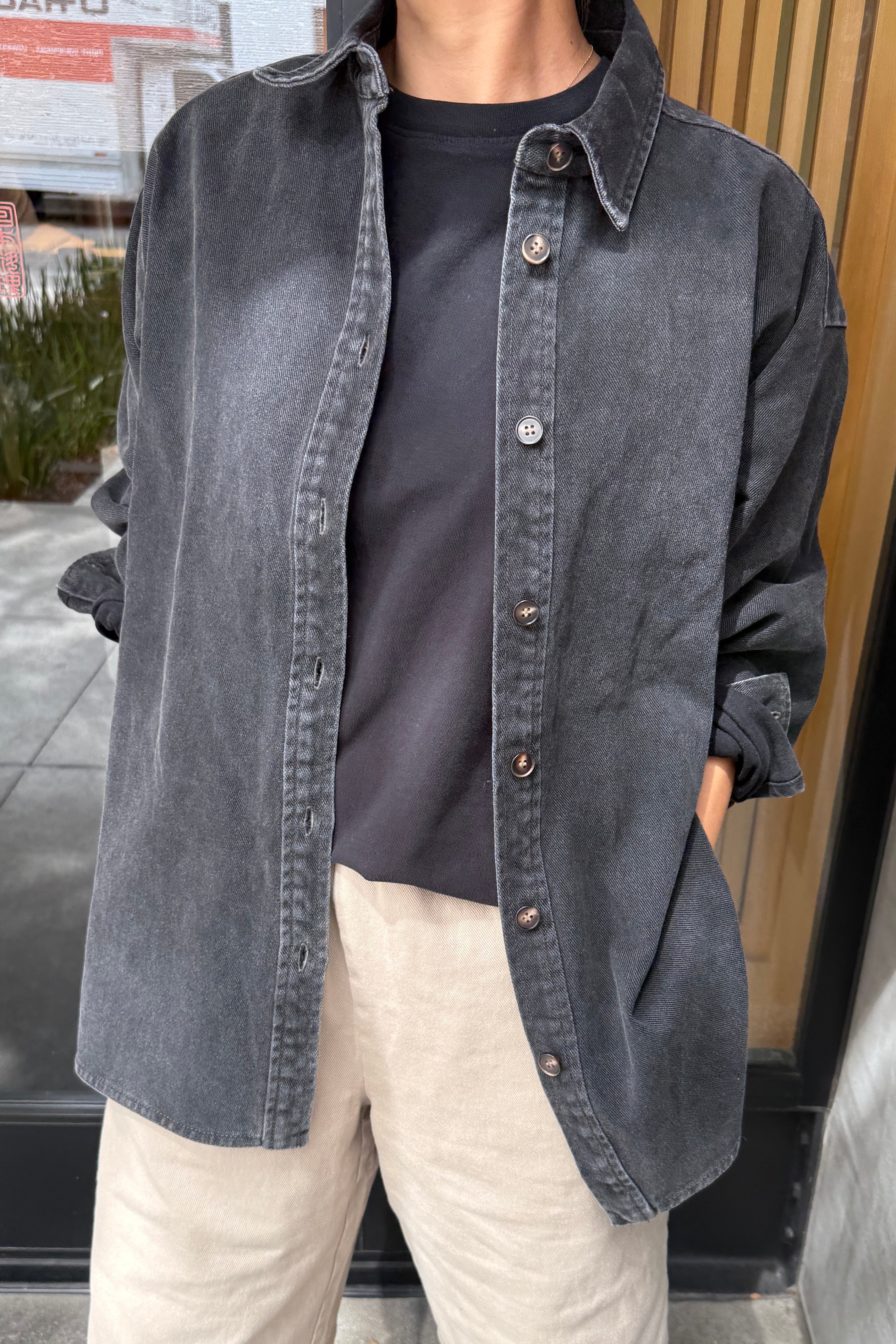 Theo Jacket - Black Denim