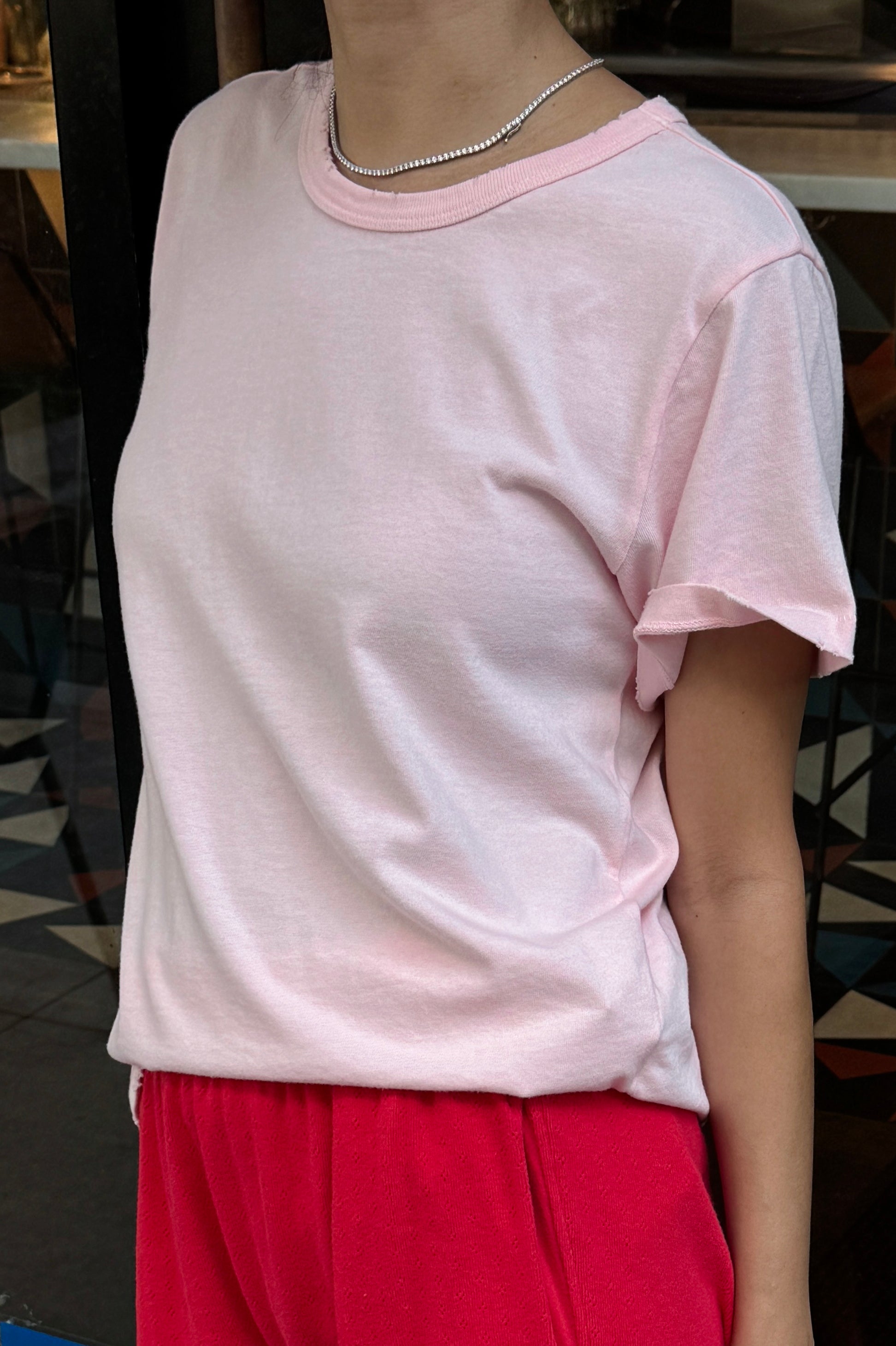 Vintage Boy Tee (Organic Cotton) - Baby Pink