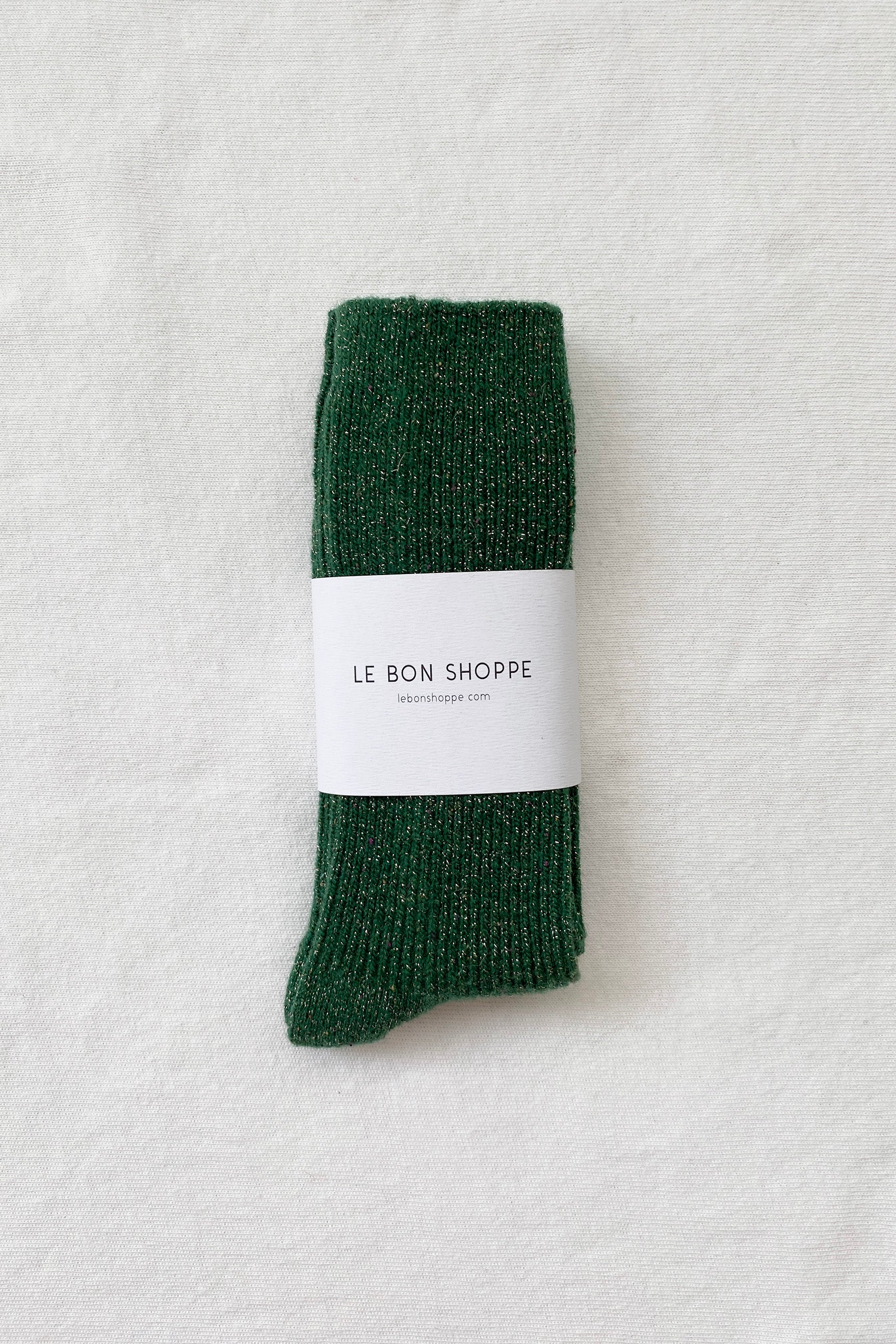 Winter Sparkle Socks - Evergreen