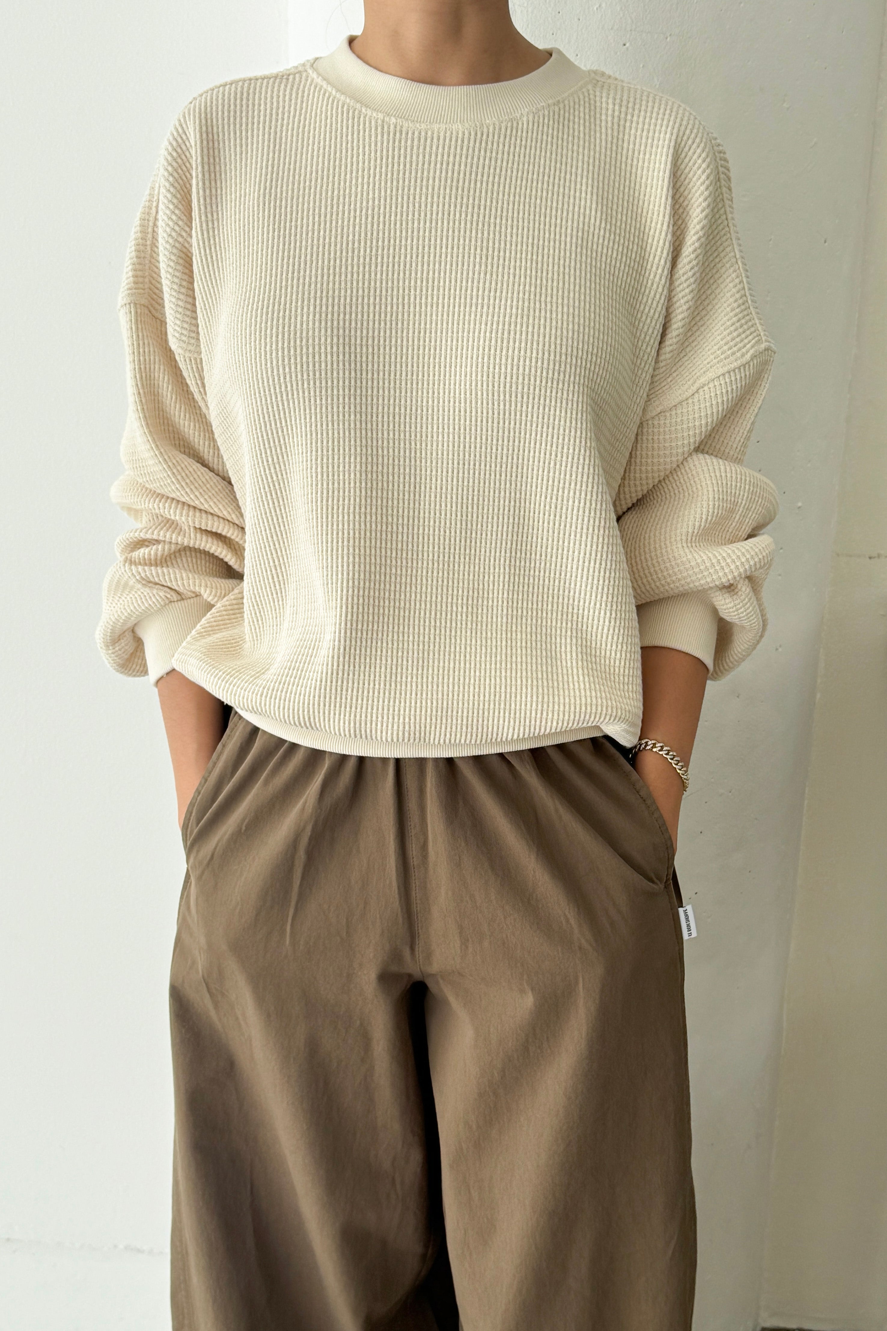Waffle Core Sweatshirt - Naturel
