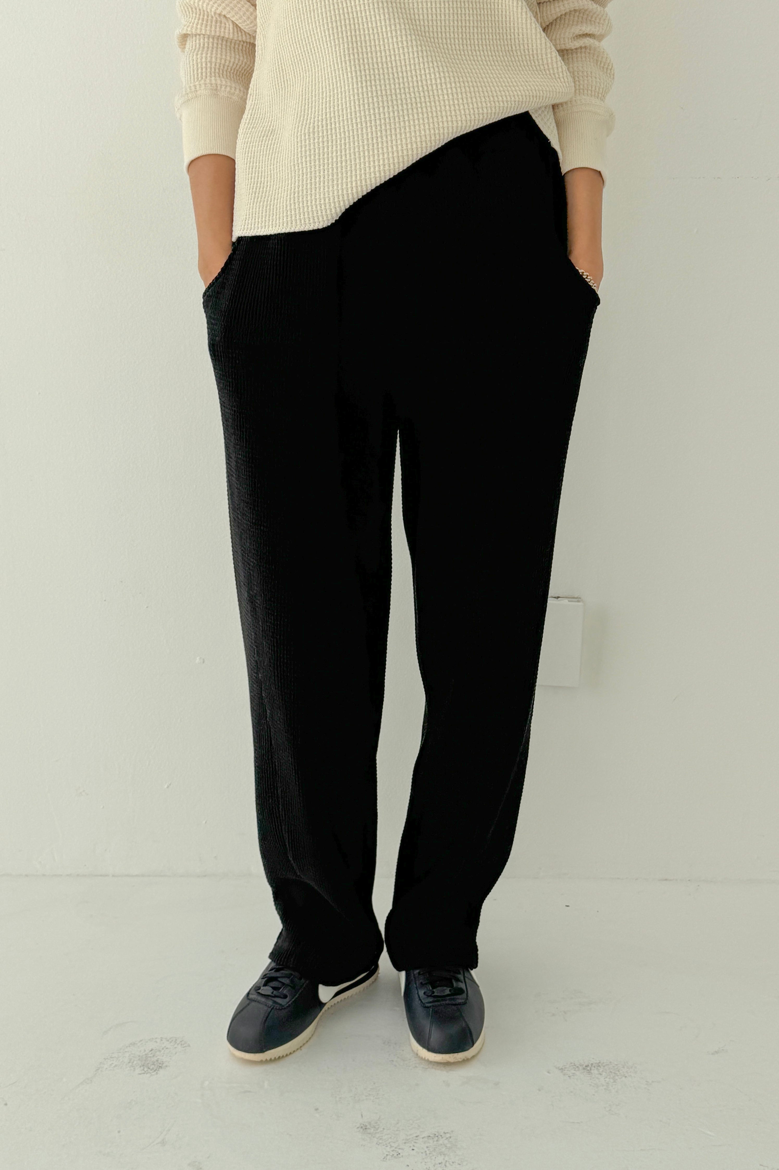 Waffle Lo Pants -True Black