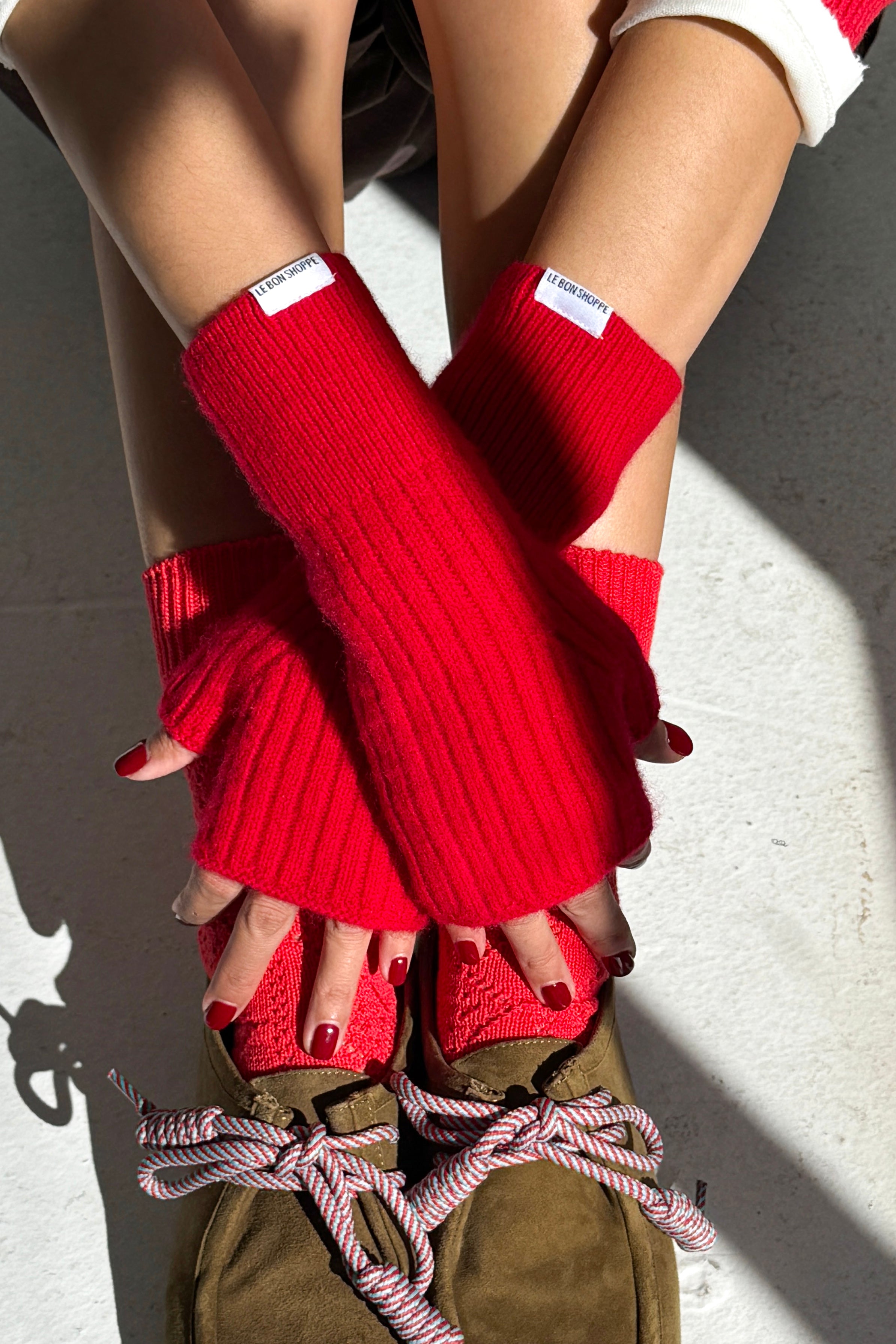 Cashmere Wrist Warmer - Red