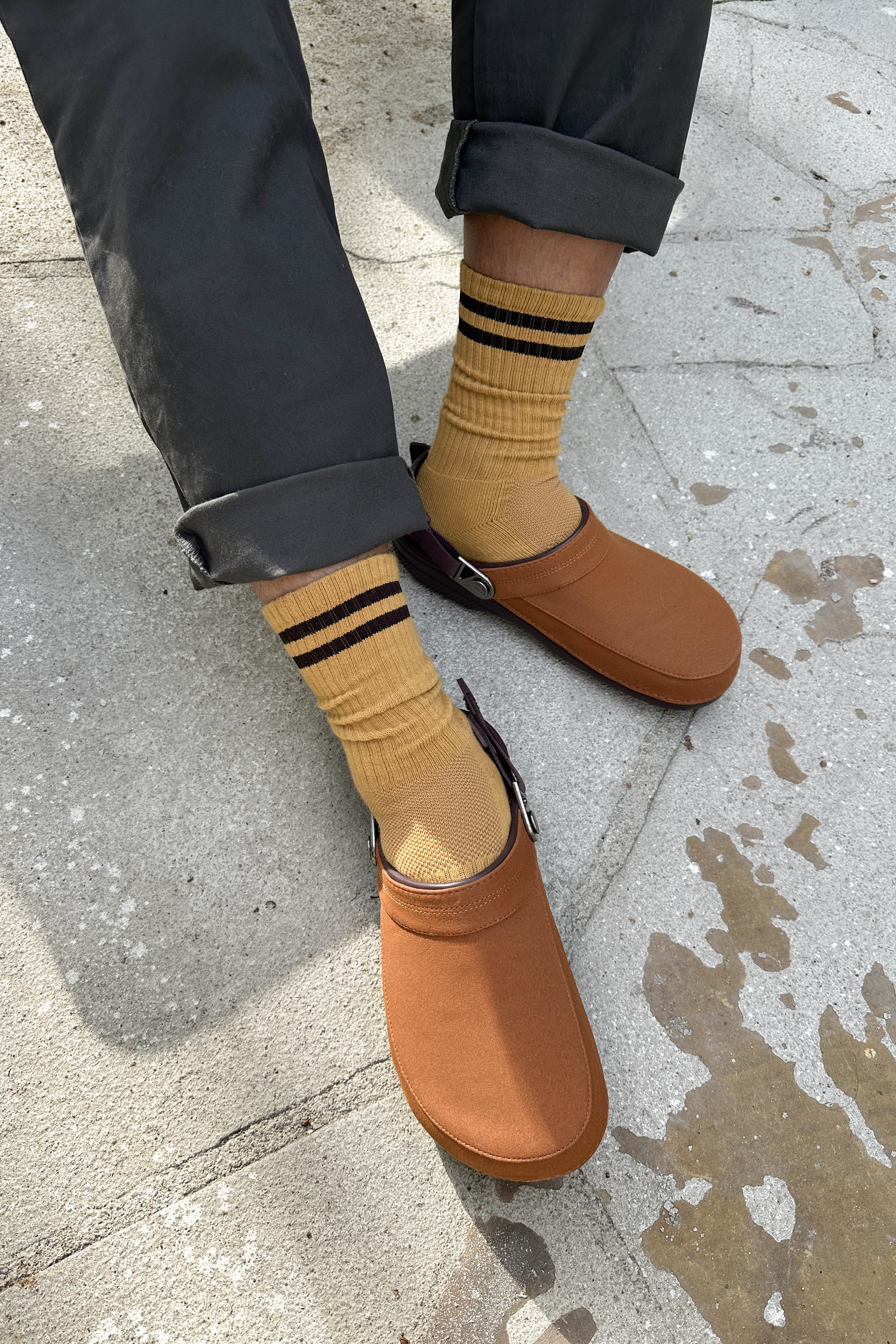 EXTENDED  Boyfriend Socks - Biscotti