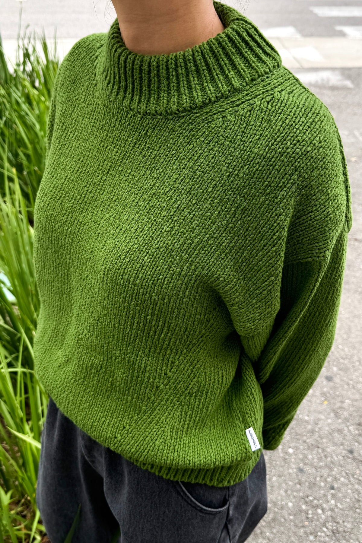 Zoe Cotton Sweater - Avocado