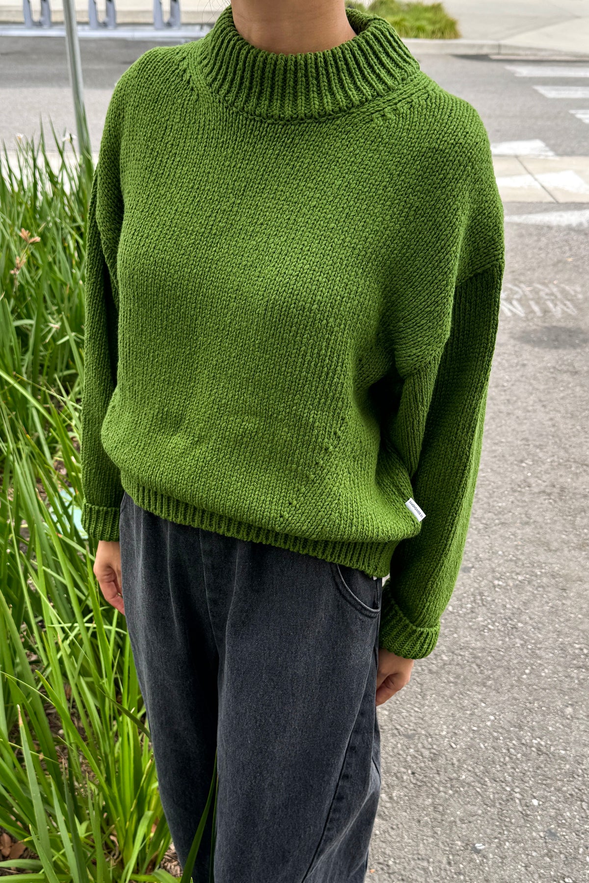 Zoe Cotton Sweater - Avocado