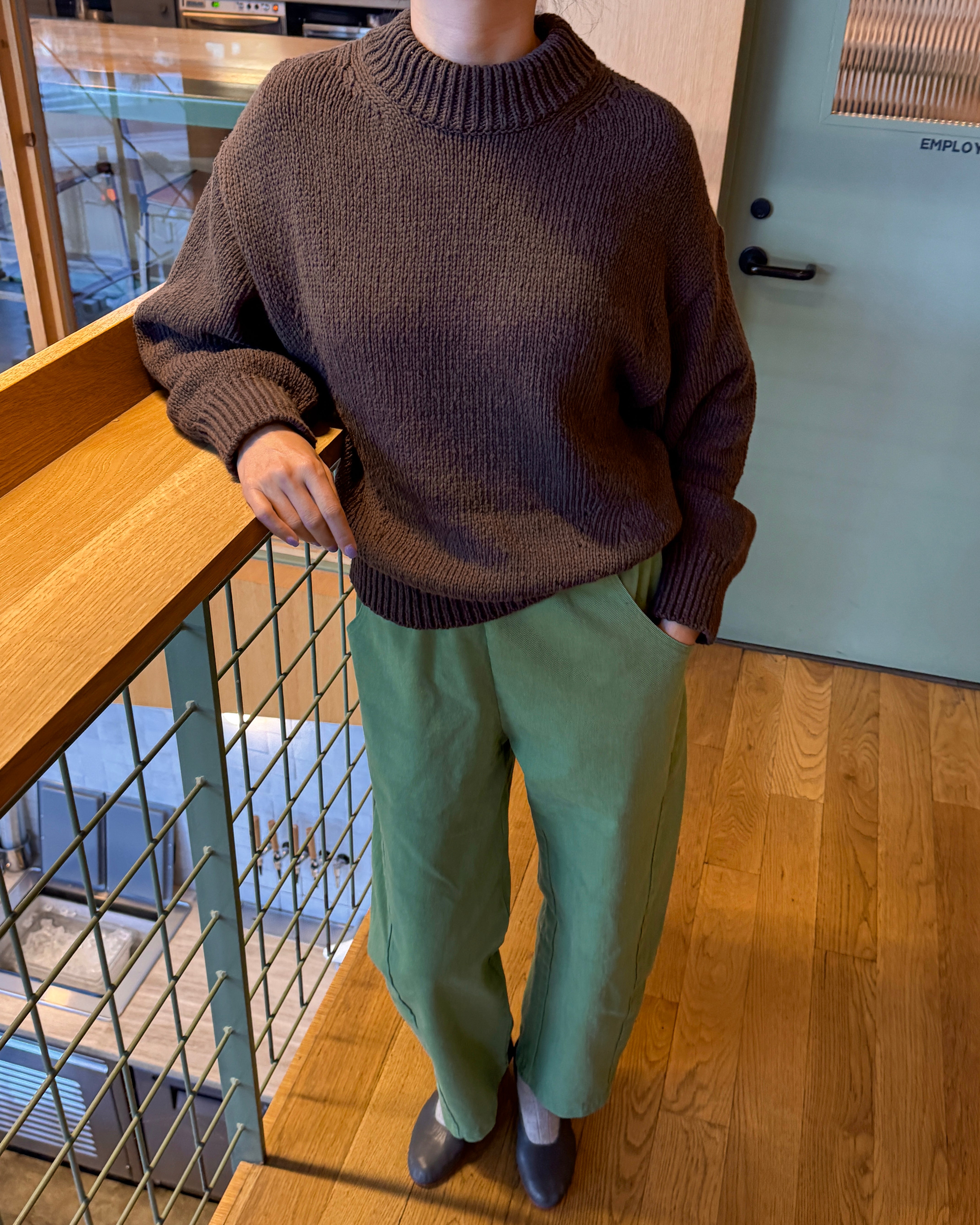 Zoe Cotton Sweater - Brown