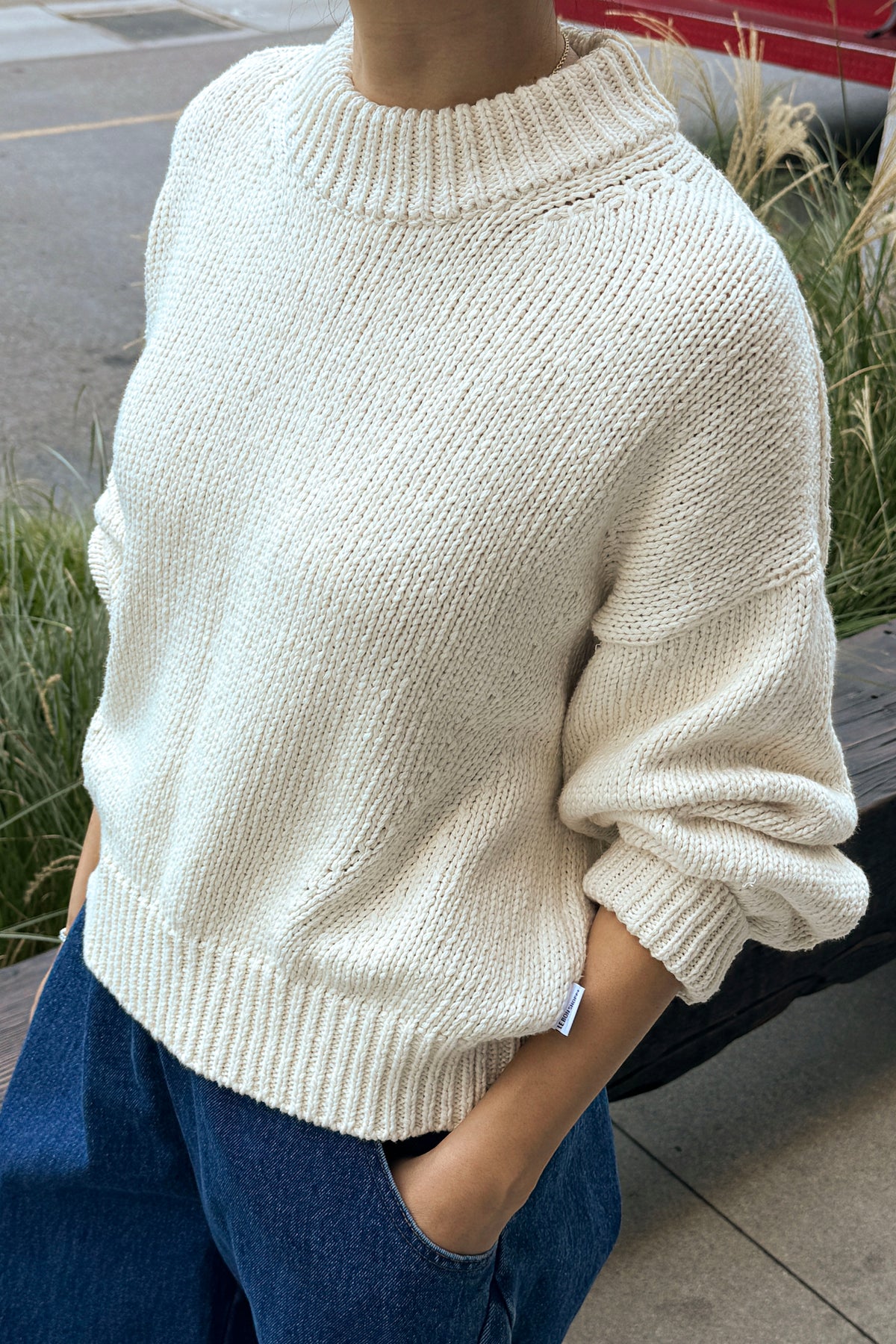 Zoe Cotton Sweater - NATUREL