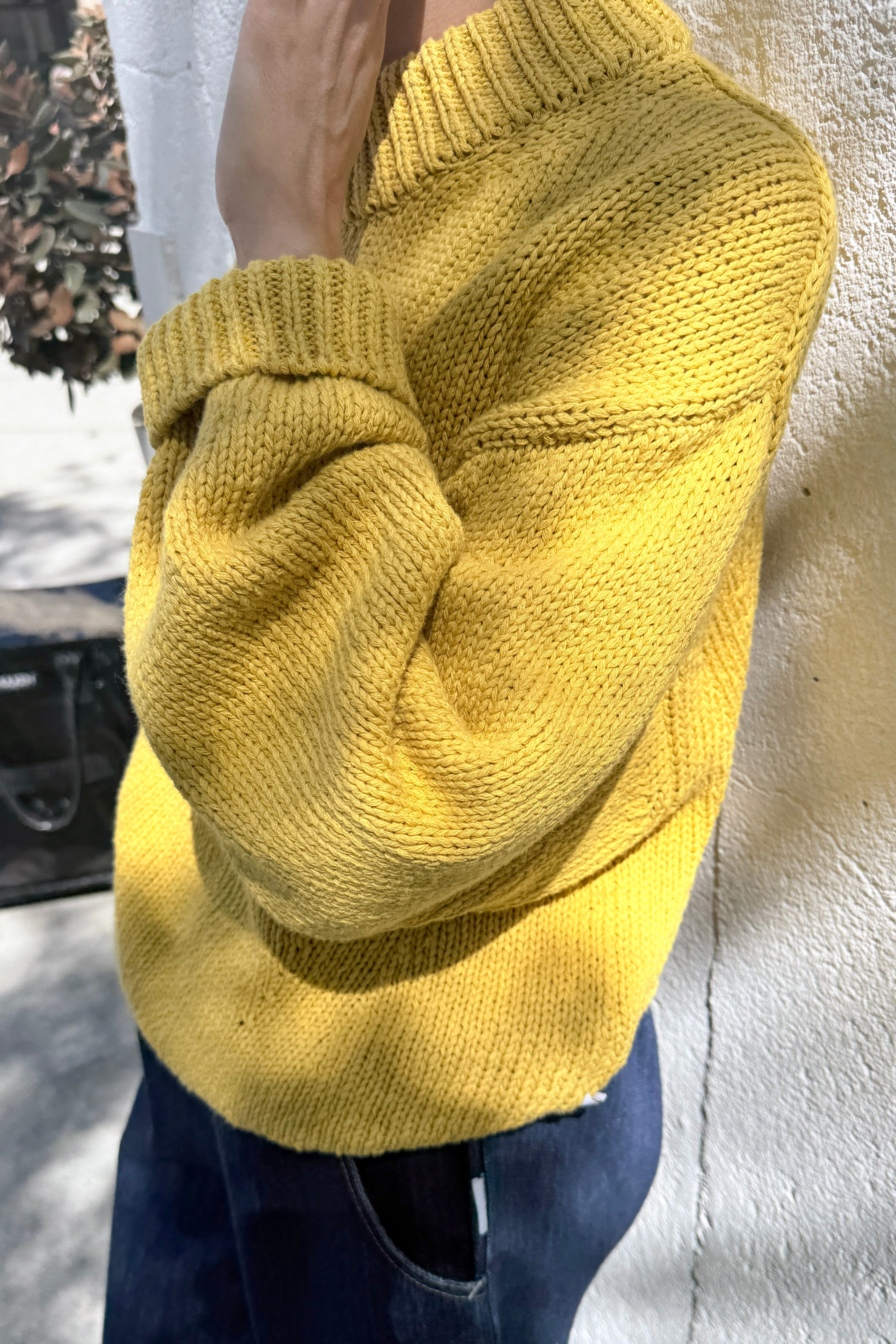 Zoe Cotton Sweater - Honey