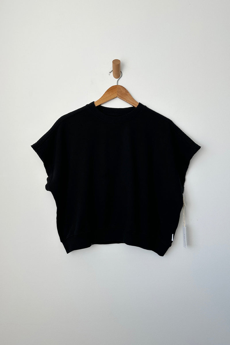 French Terry Sophie Top - Black