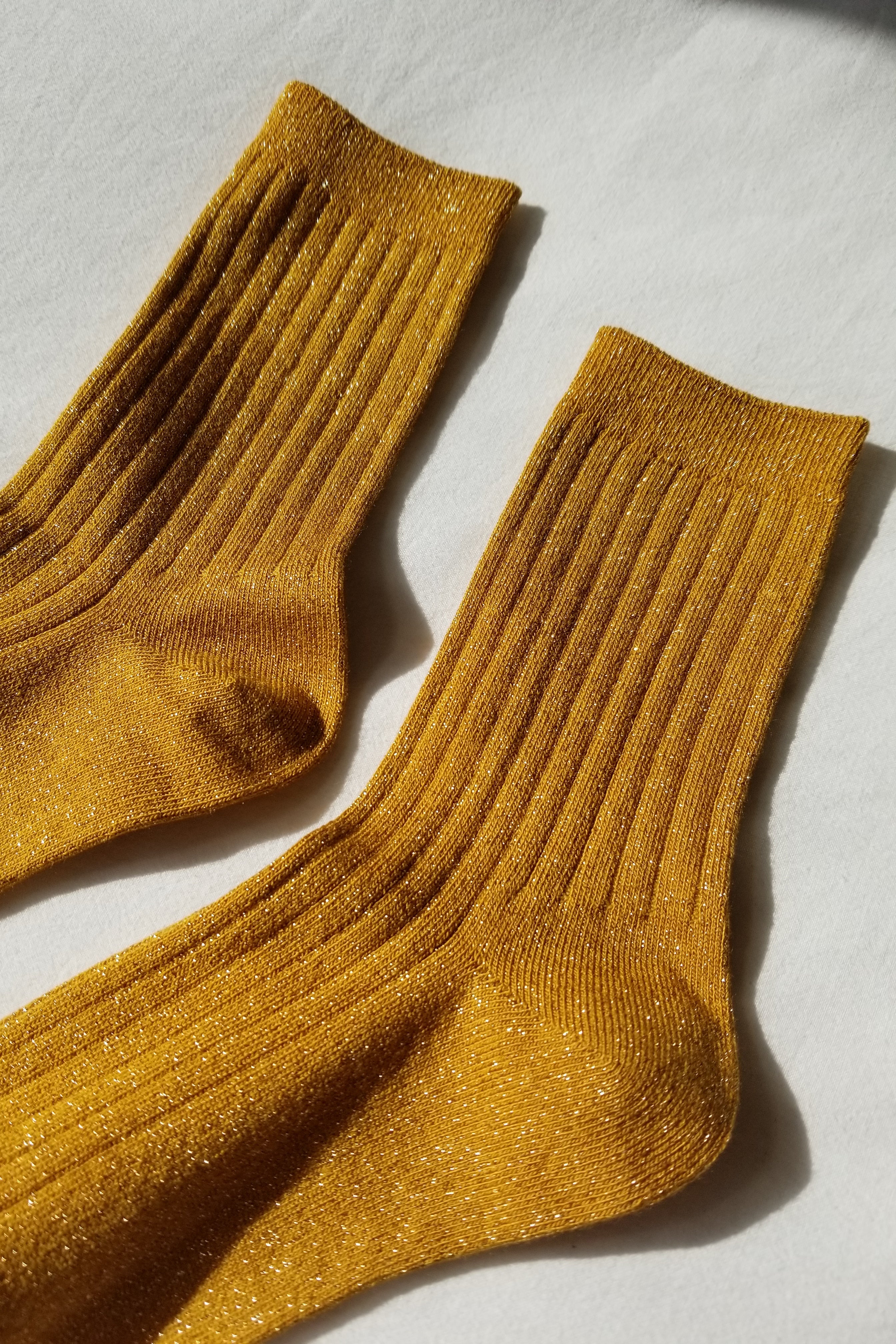 Her Socks - Mustard Glitter