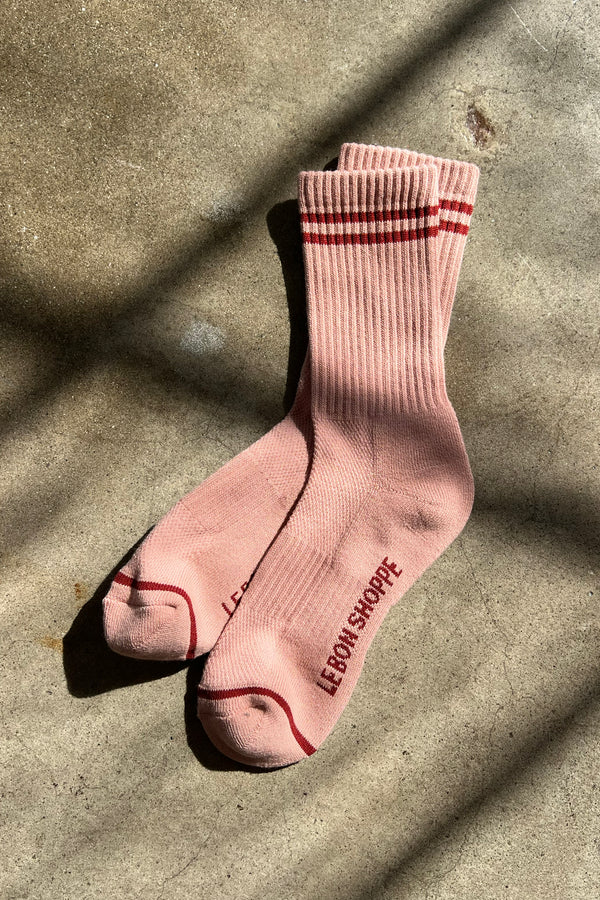 Boyfriend Socks - Vintage Pink