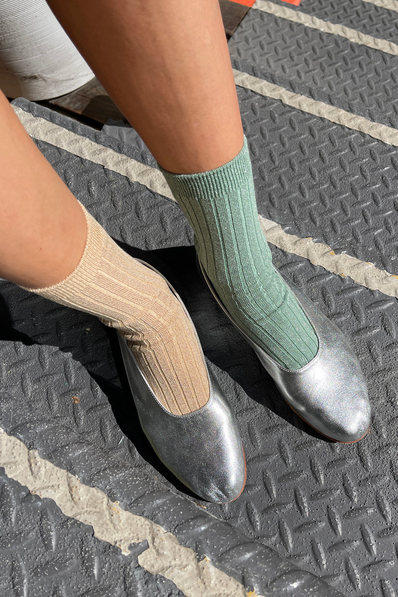 Her Socks - Champagne Glitter
