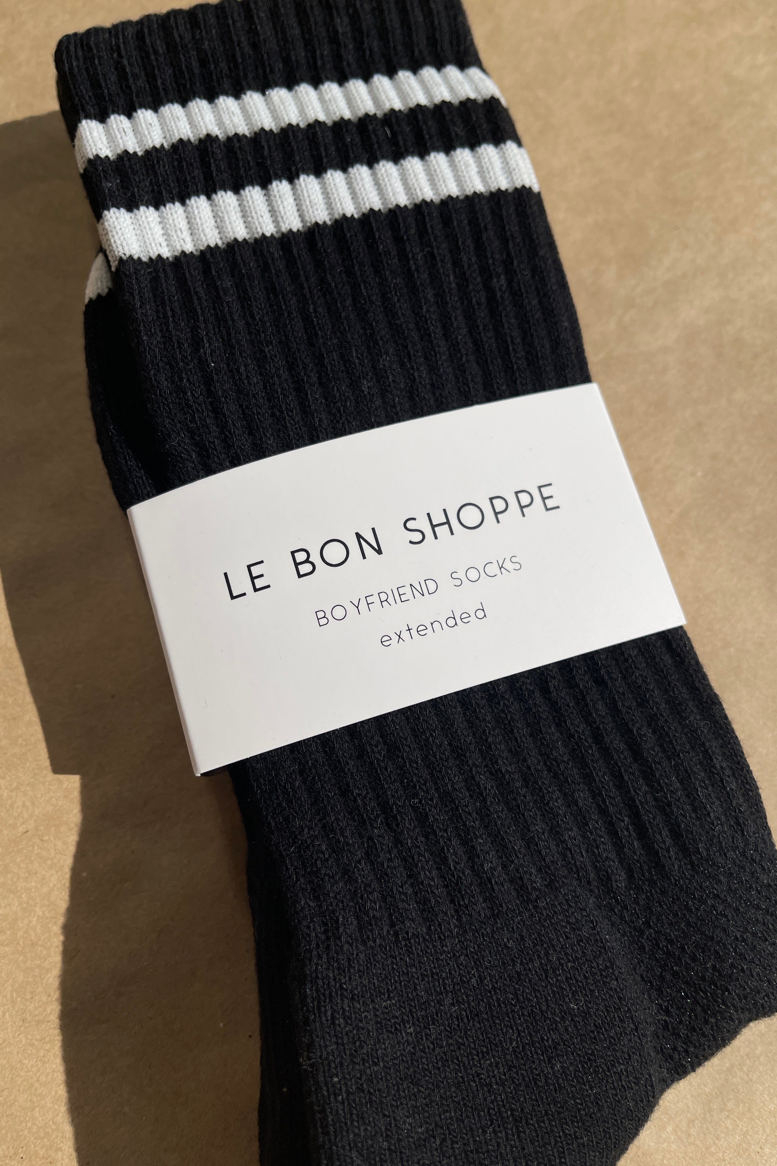 EXTENDED  Boyfriend Socks - Noir