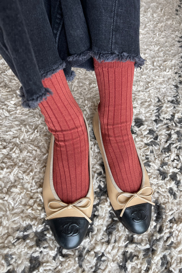 Her Socks (MC cotton) - Terracotta