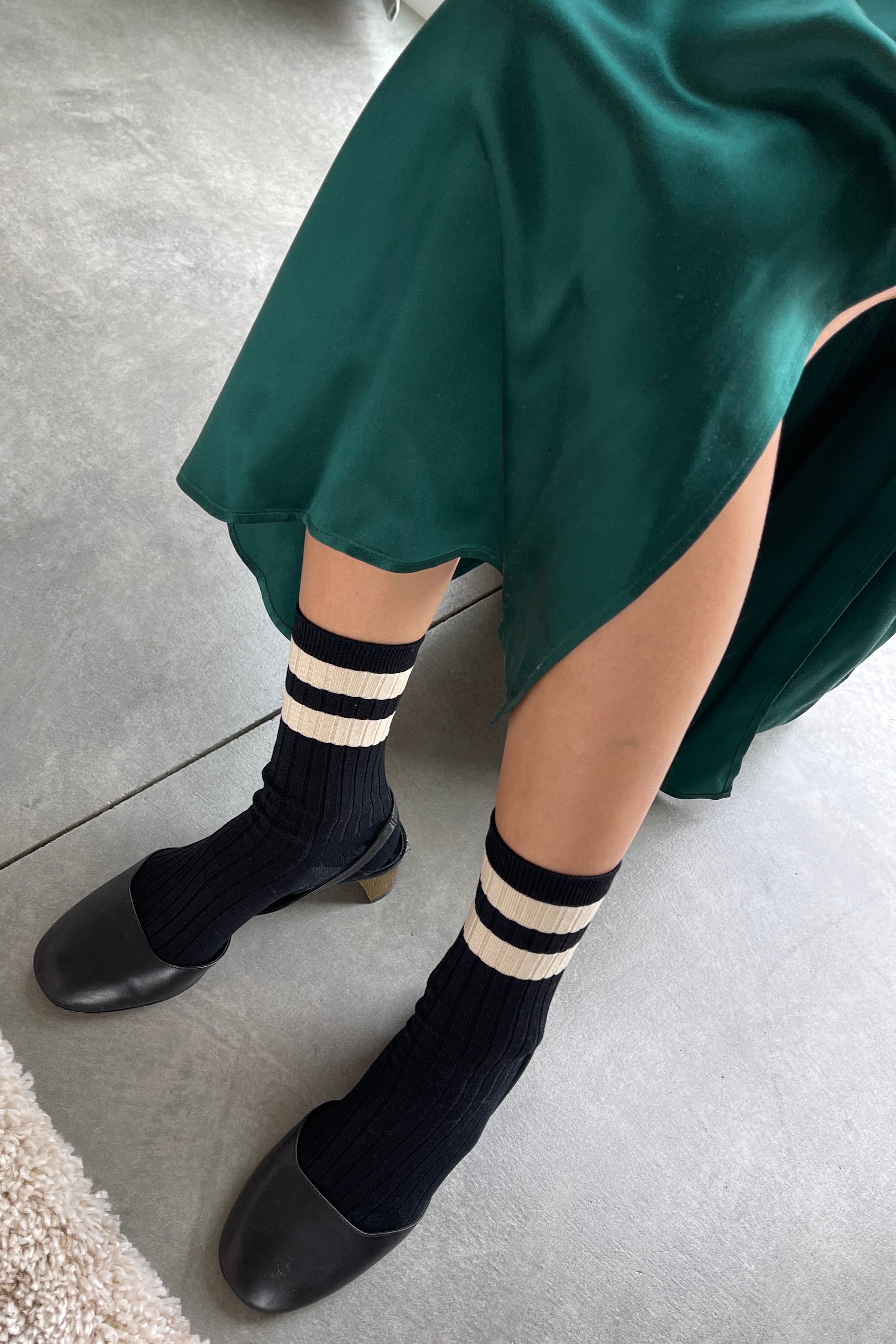 Ses chaussettes universitaires - Noir