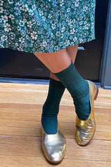 Her Socks - Spruce Glitter