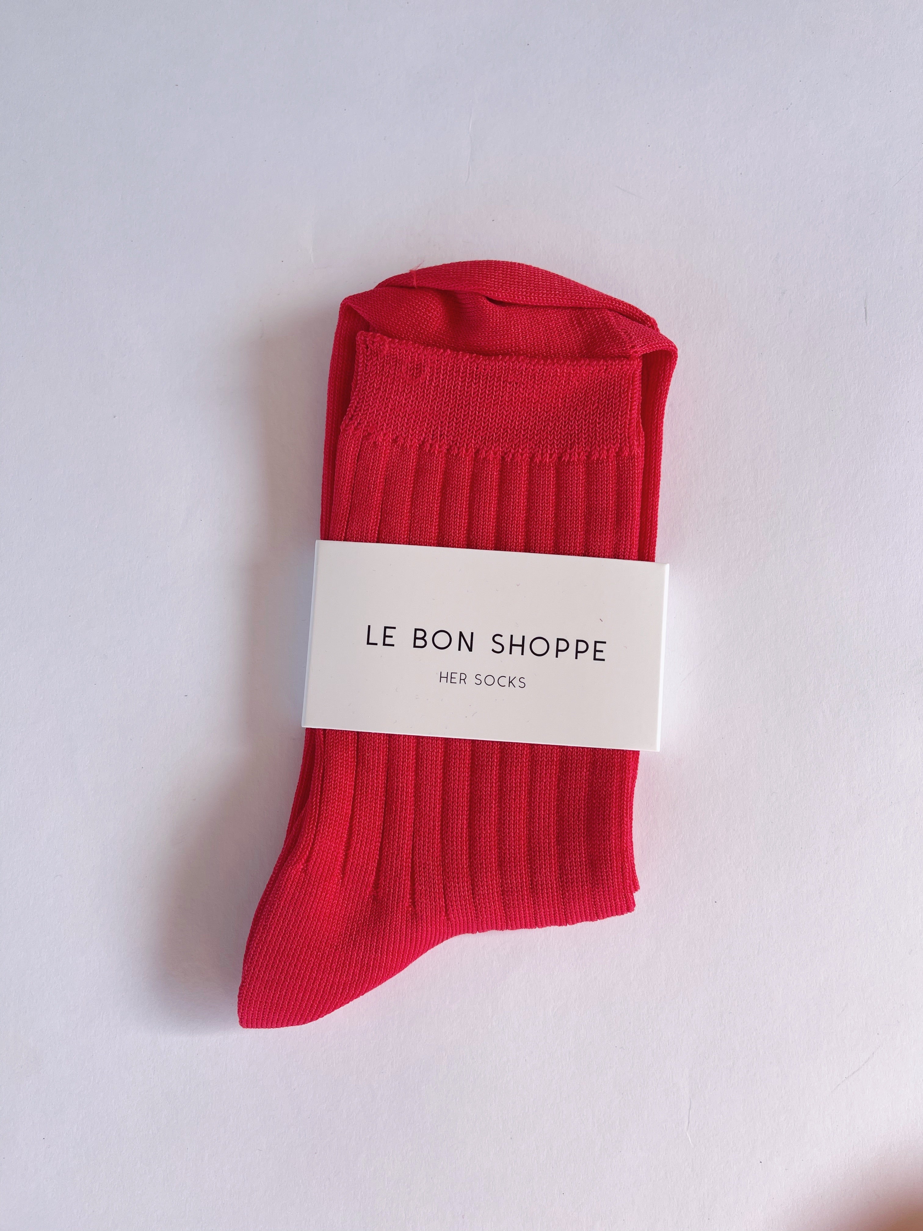 Ses Chaussettes (Coton MC) - Rouge Classique 