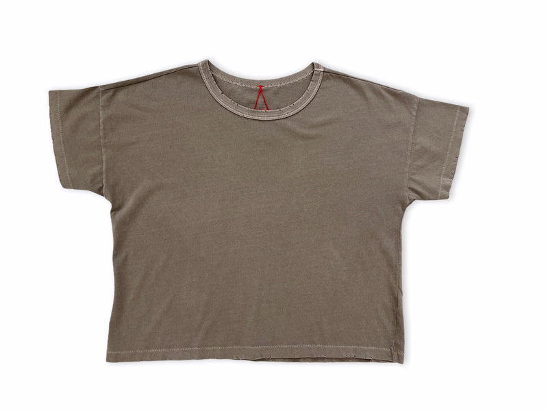 T-shirt Fille Vintage - Vert Armée