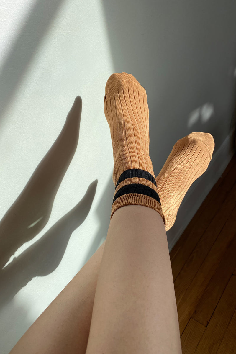 Her Varsity Socks - Peanut